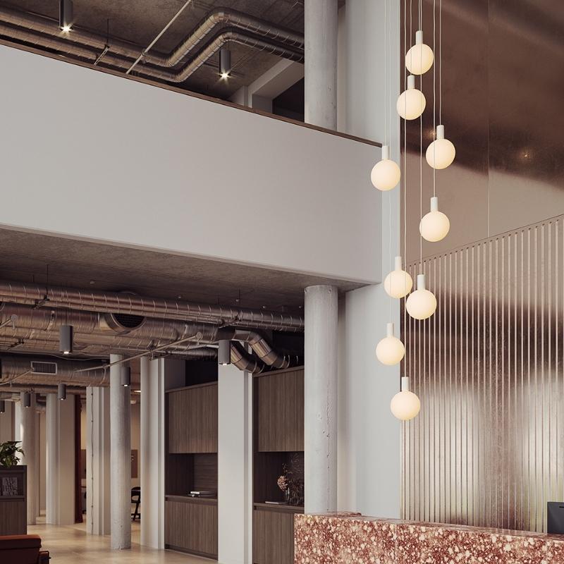 Tala Alumina Nine Pendant with Sphere V – from Amos Lighting + Home