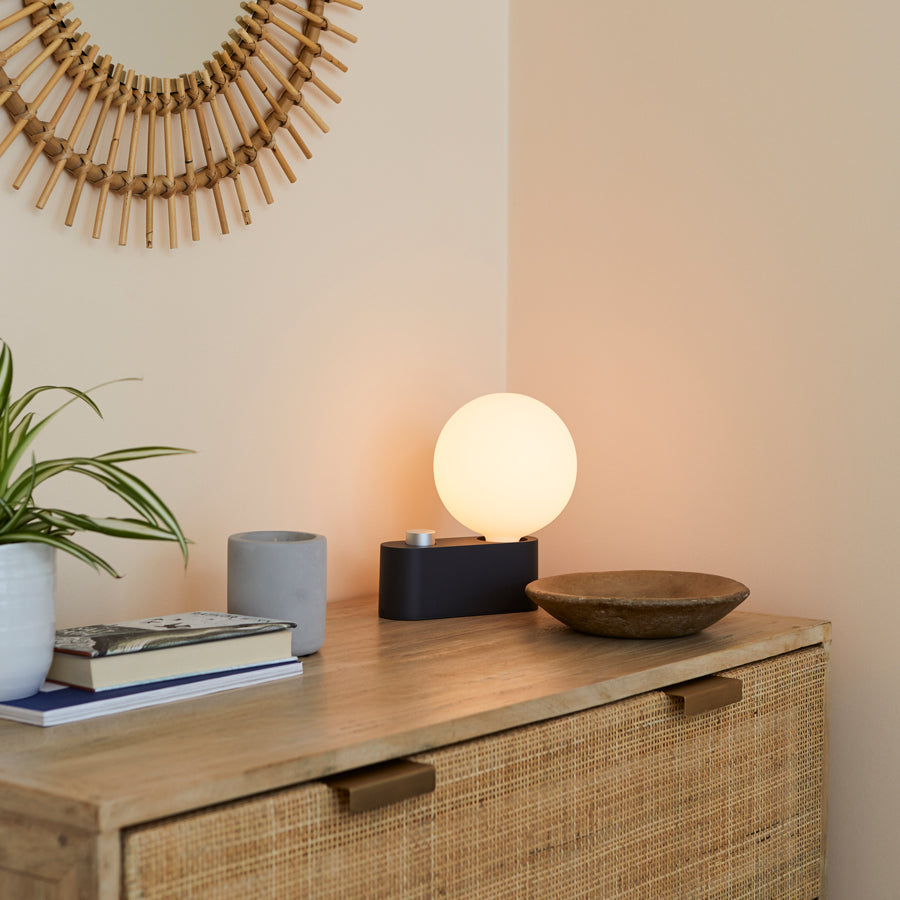 Tala Alumina Table Lamp in Charcoal – from Amos Lighting + Home