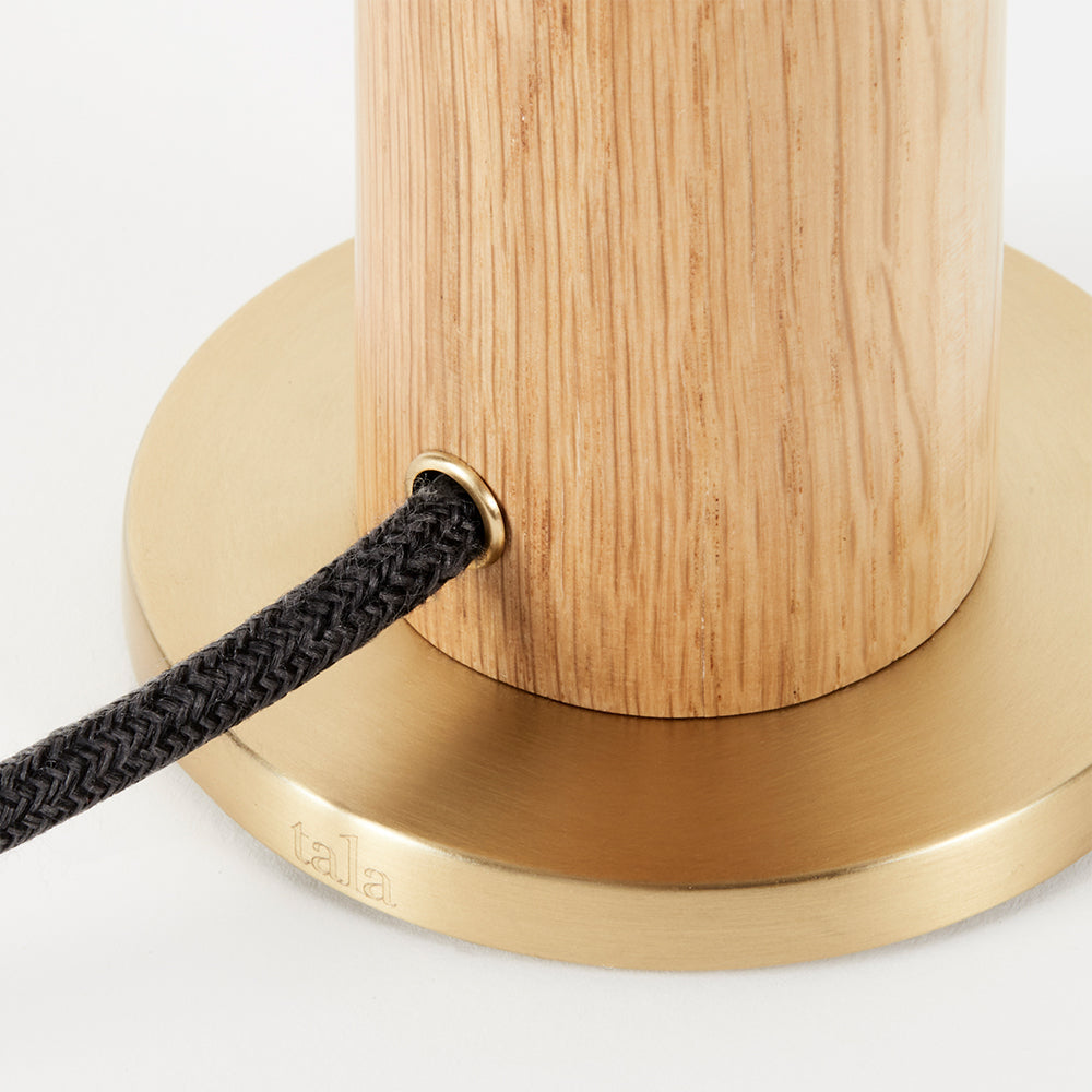 Tala Knuckle Oak Table Lamp with Sphere IV – from Amos Lighting + Home