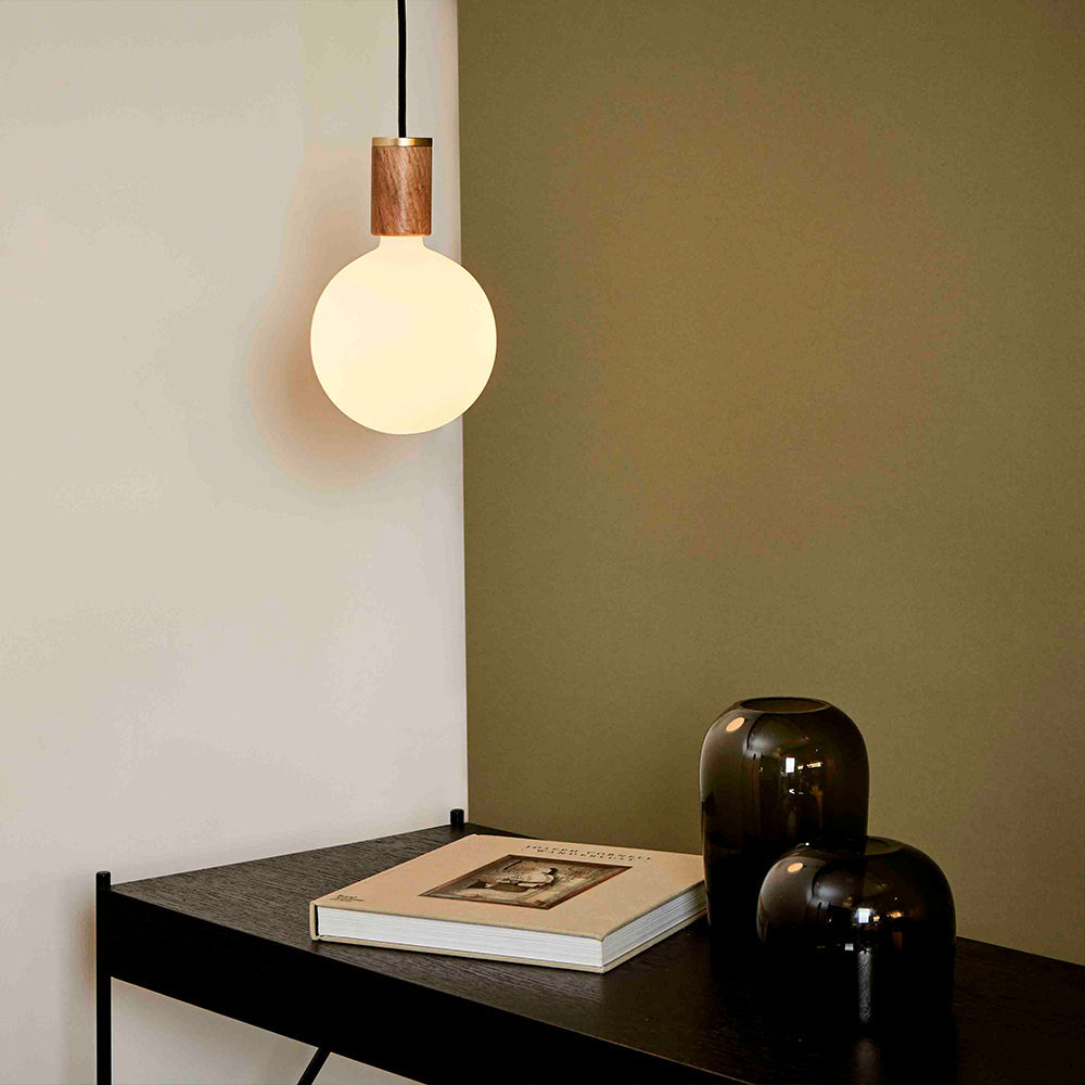 Tala Knuckle Pendant Oak with Brass Detail – from Amos Lighting + Home
