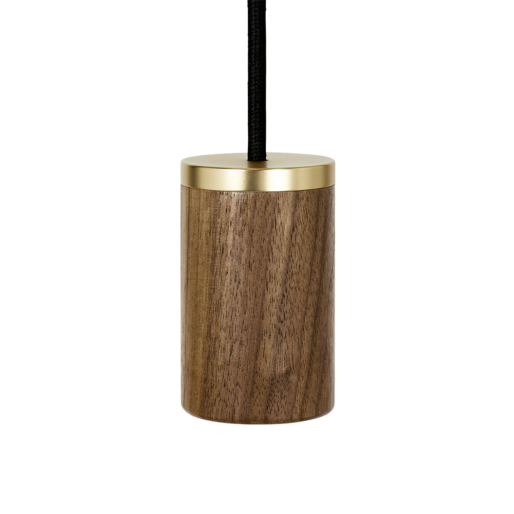 Tala Knuckle Pendant Walnut with Brass Detail – from Amos Lighting + Home