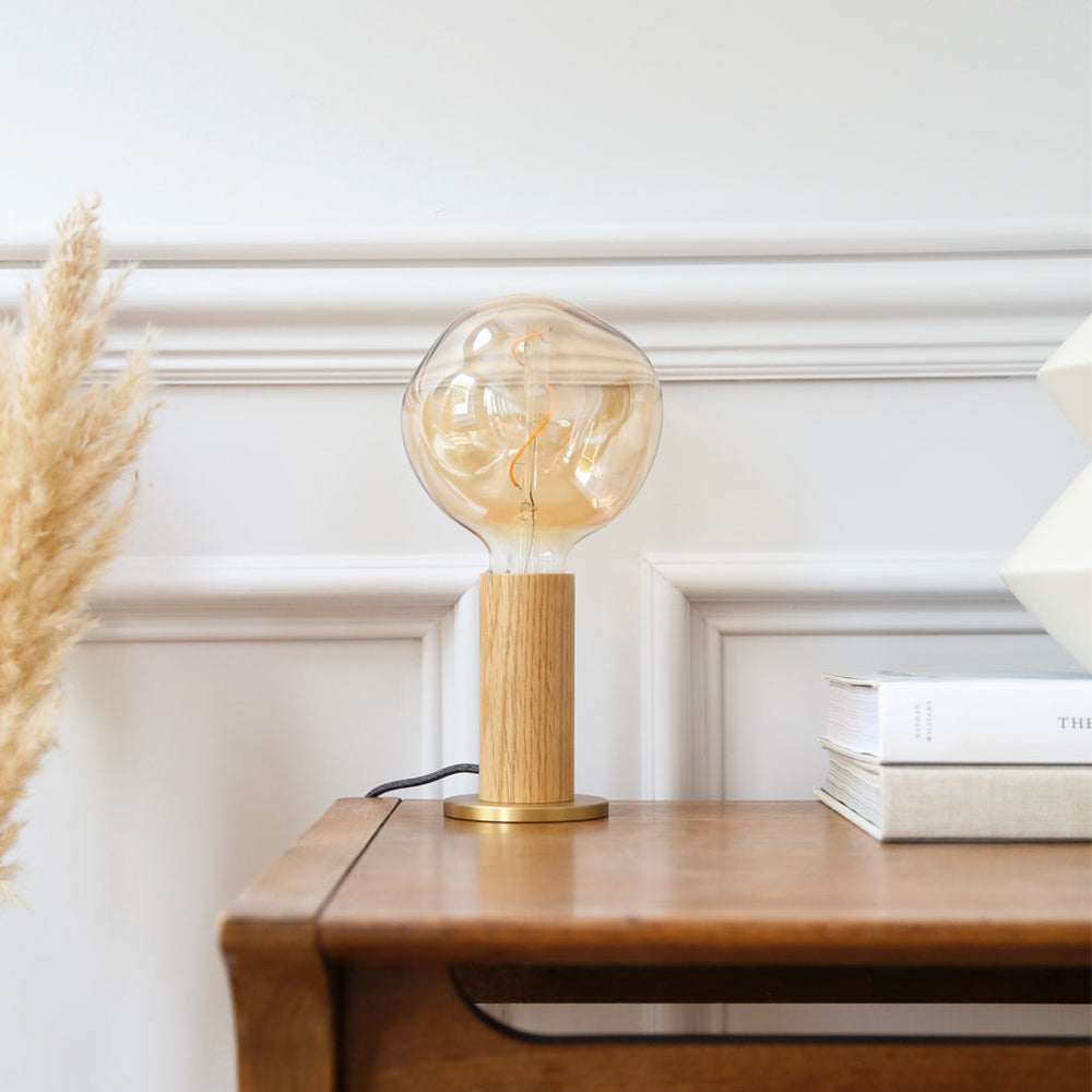 Tala Knuckle Table Lamp Oak with Voronoi I – from Amos Lighting + Home
