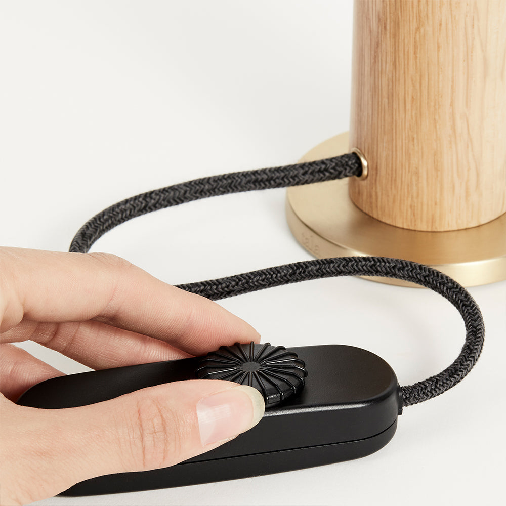 Tala Knuckle Table Lamp Oak with Voronoi I – from Amos Lighting + Home