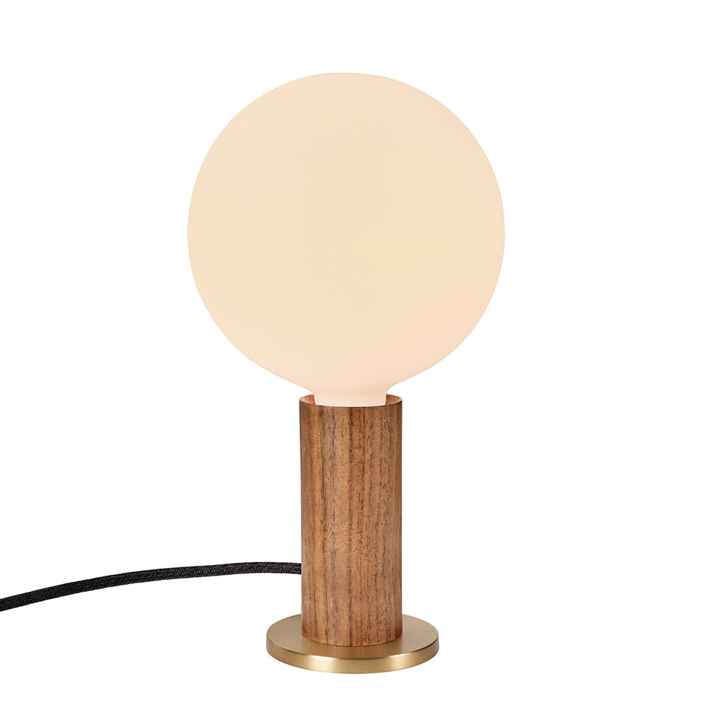 Tala Knuckle Table Lamp Walnut with Sphere IV – from Amos Lighting + Home