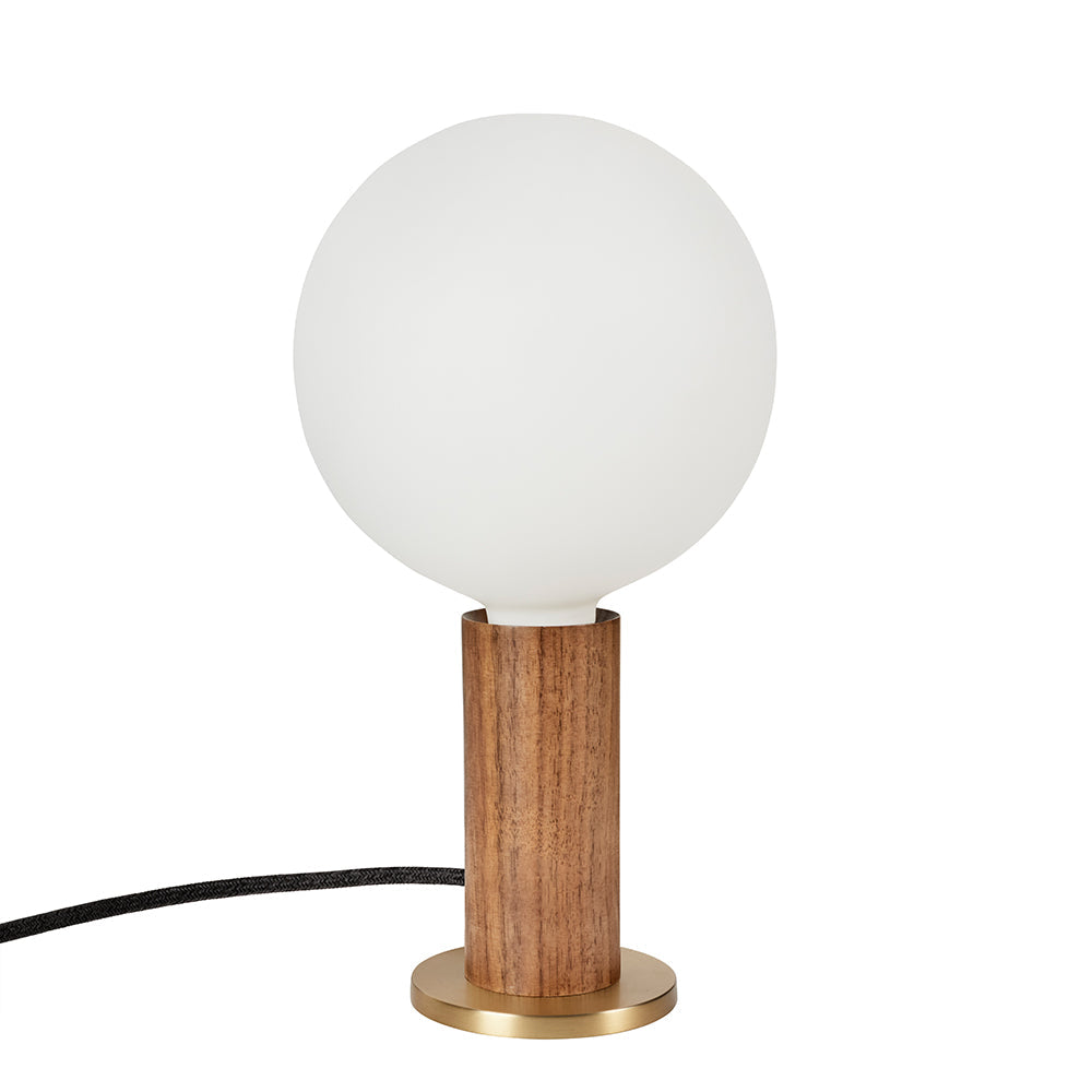 Tala Knuckle Table Lamp Walnut with Sphere IV – from Amos Lighting + Home