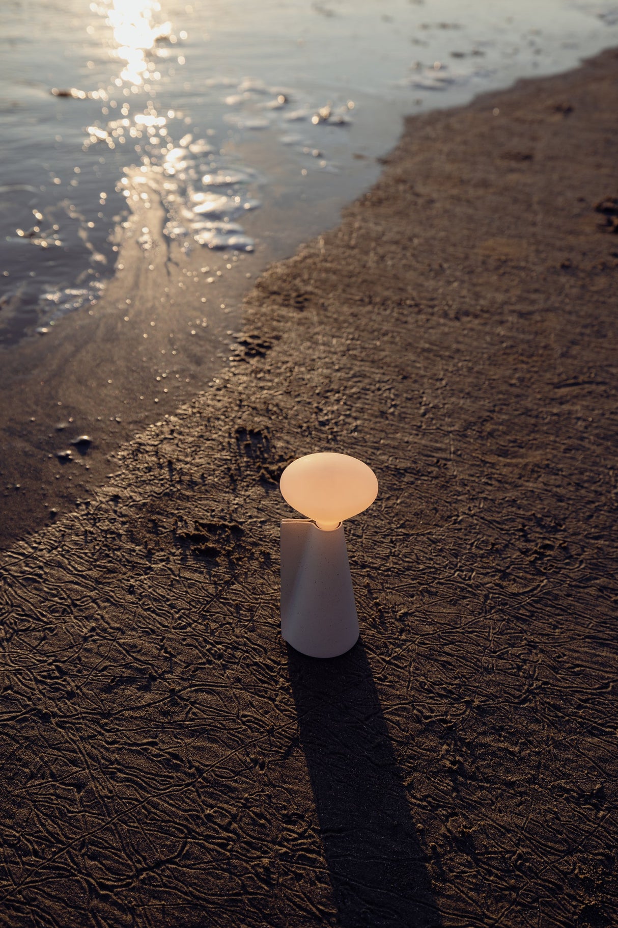 Tala Mantle Portable Lamp in Stone White – from Amos Lighting + Home