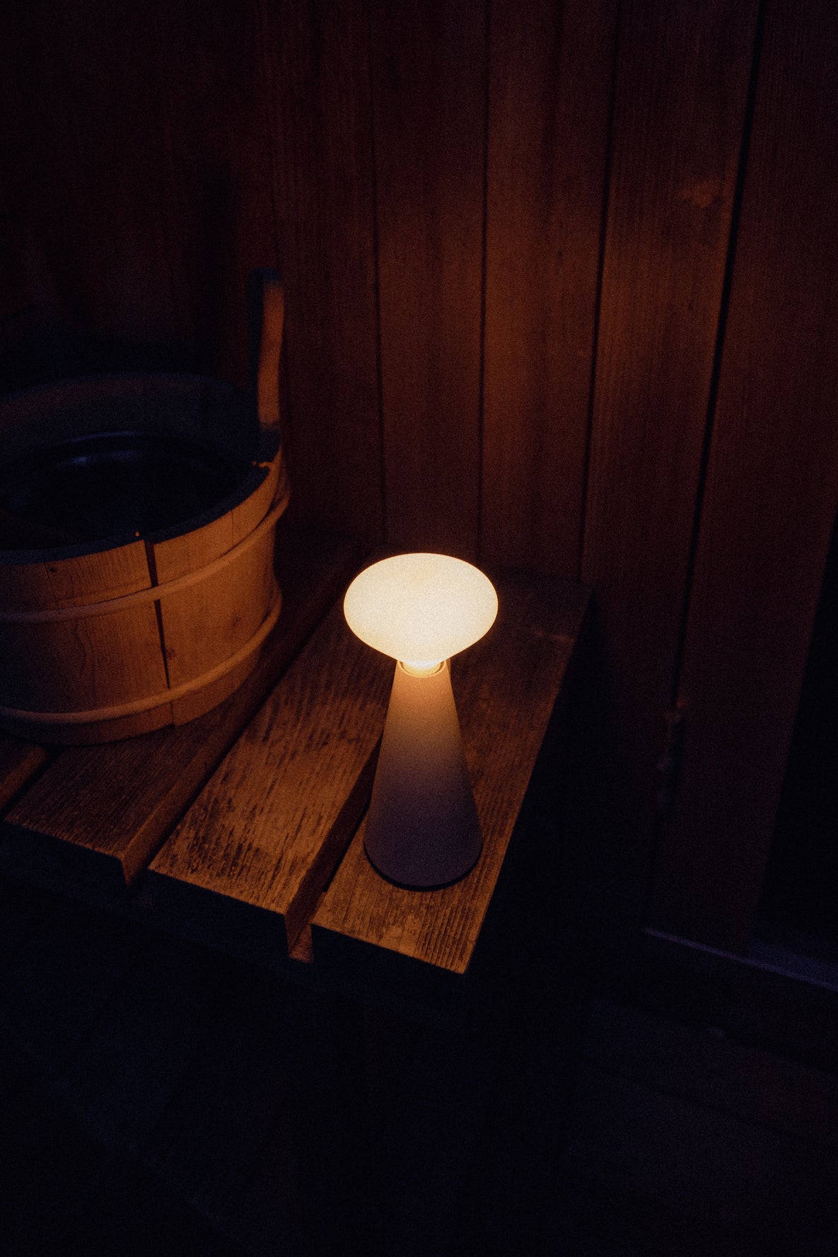 Tala Mantle Portable Lamp in Stone White – from Amos Lighting + Home