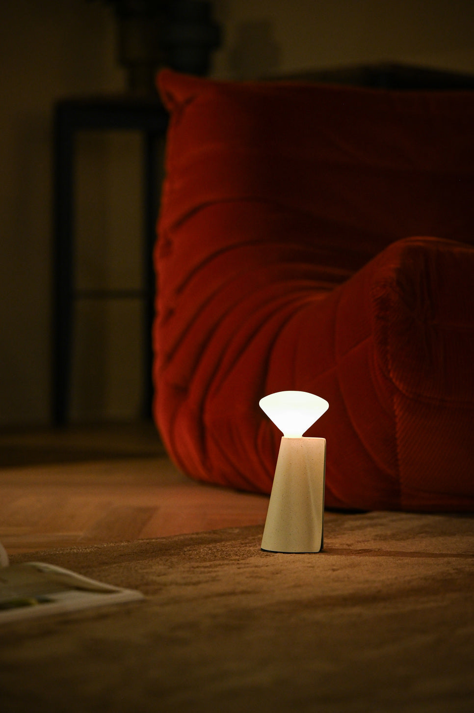 Tala Mantle Portable Lamp in Stone White – from Amos Lighting + Home