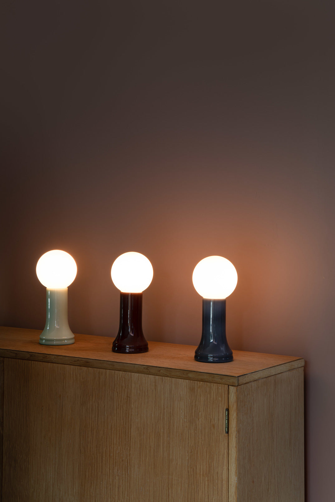 Tala Shore Recycled Glass Table Lamp Bottle Brown – from Amos Lighting + Home