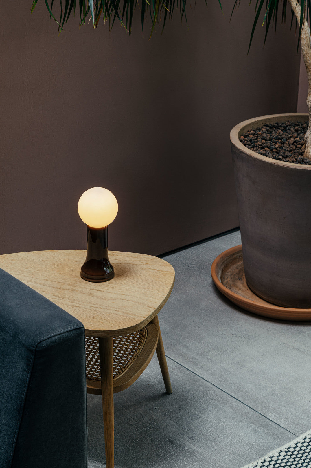 Tala Shore Recycled Glass Table Lamp Bottle Brown – from Amos Lighting + Home