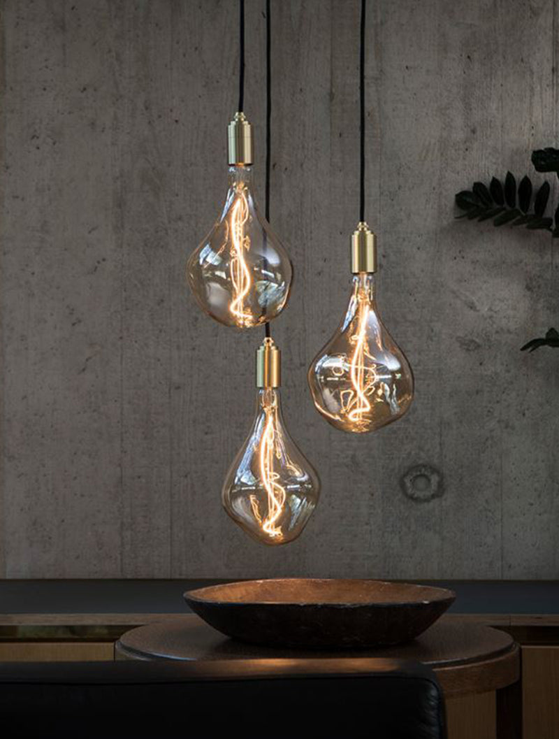 Tala Single Turned Brass Pendant – from Amos Lighting + Home
