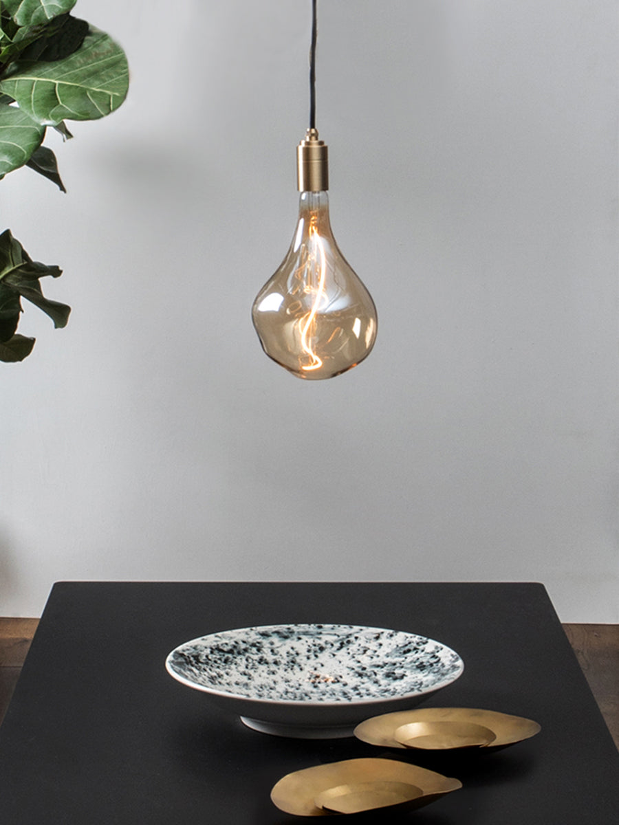 Tala Single Turned Brass Pendant – from Amos Lighting + Home
