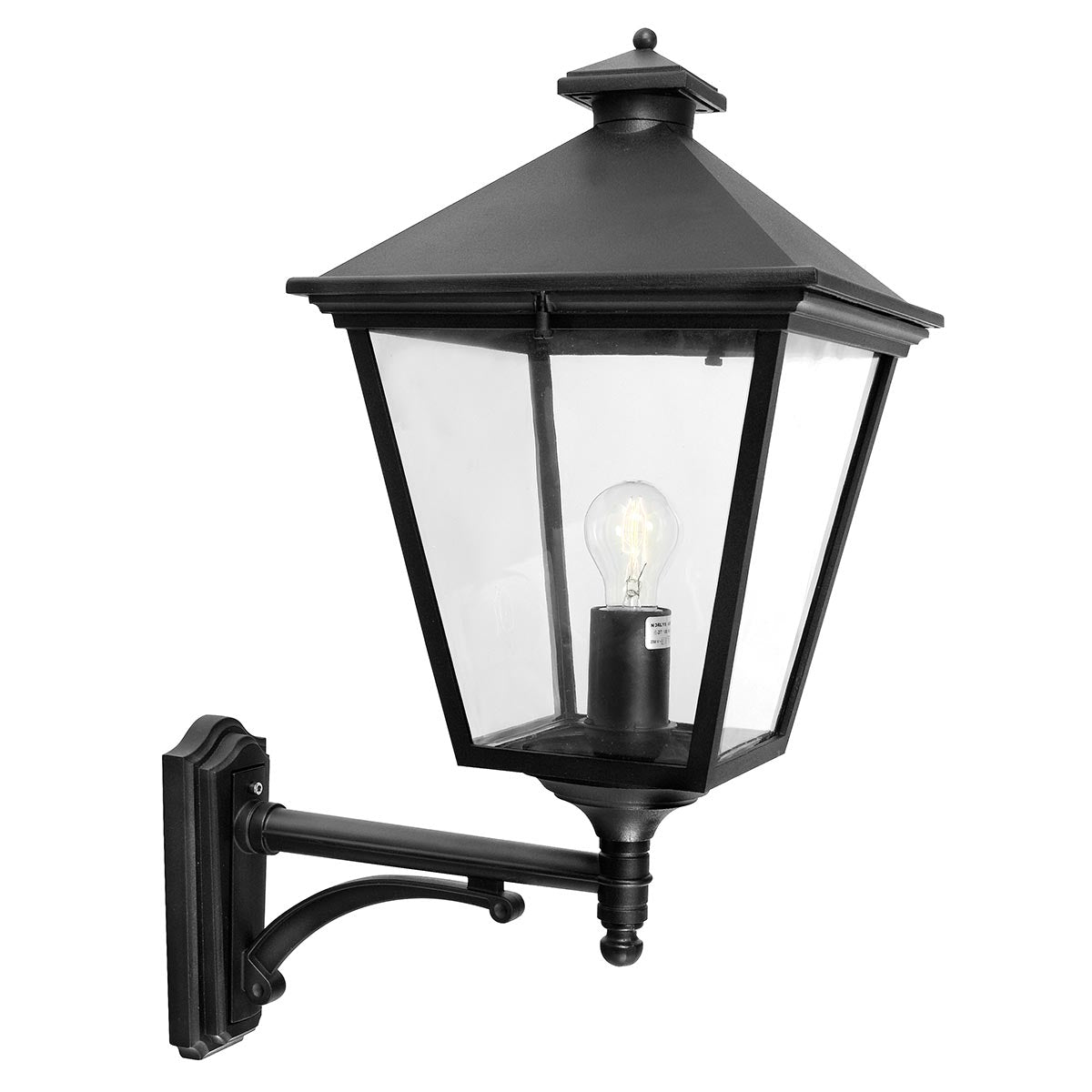 Norlys Turin Grande 1 Light Up Wall Lantern - Black