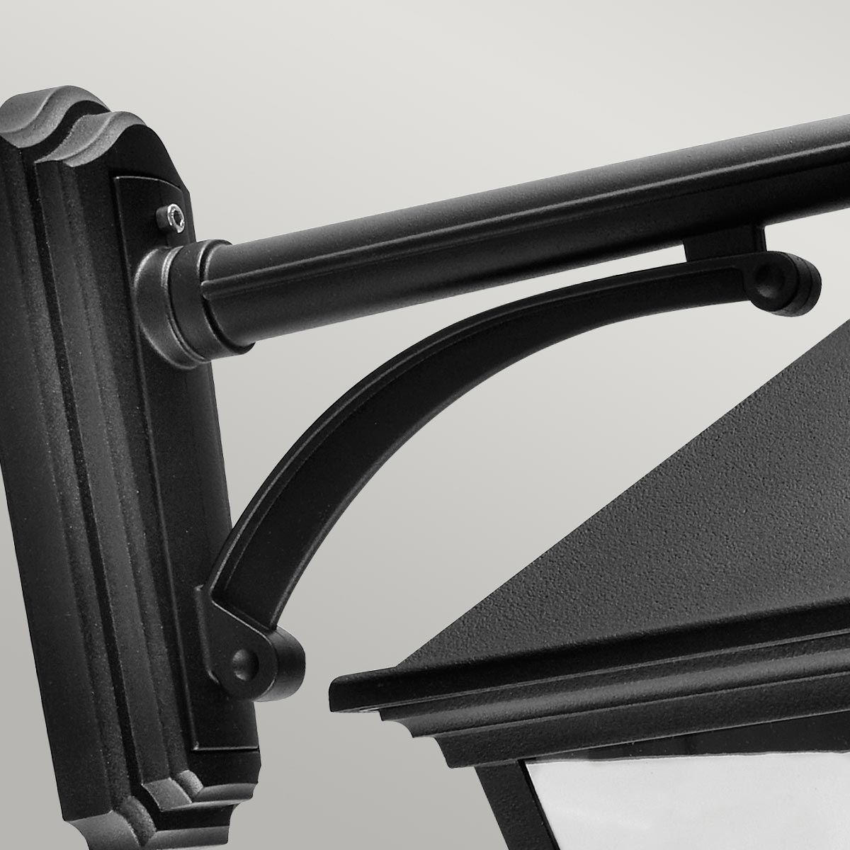 Norlys Turin Grande 1 Light Down Wall Lantern - Black