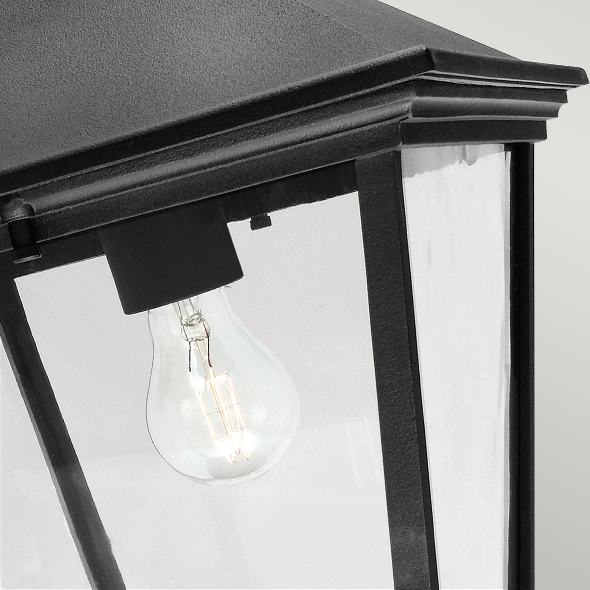 Norlys Turin Grande 1 Light Down Wall Lantern - Black