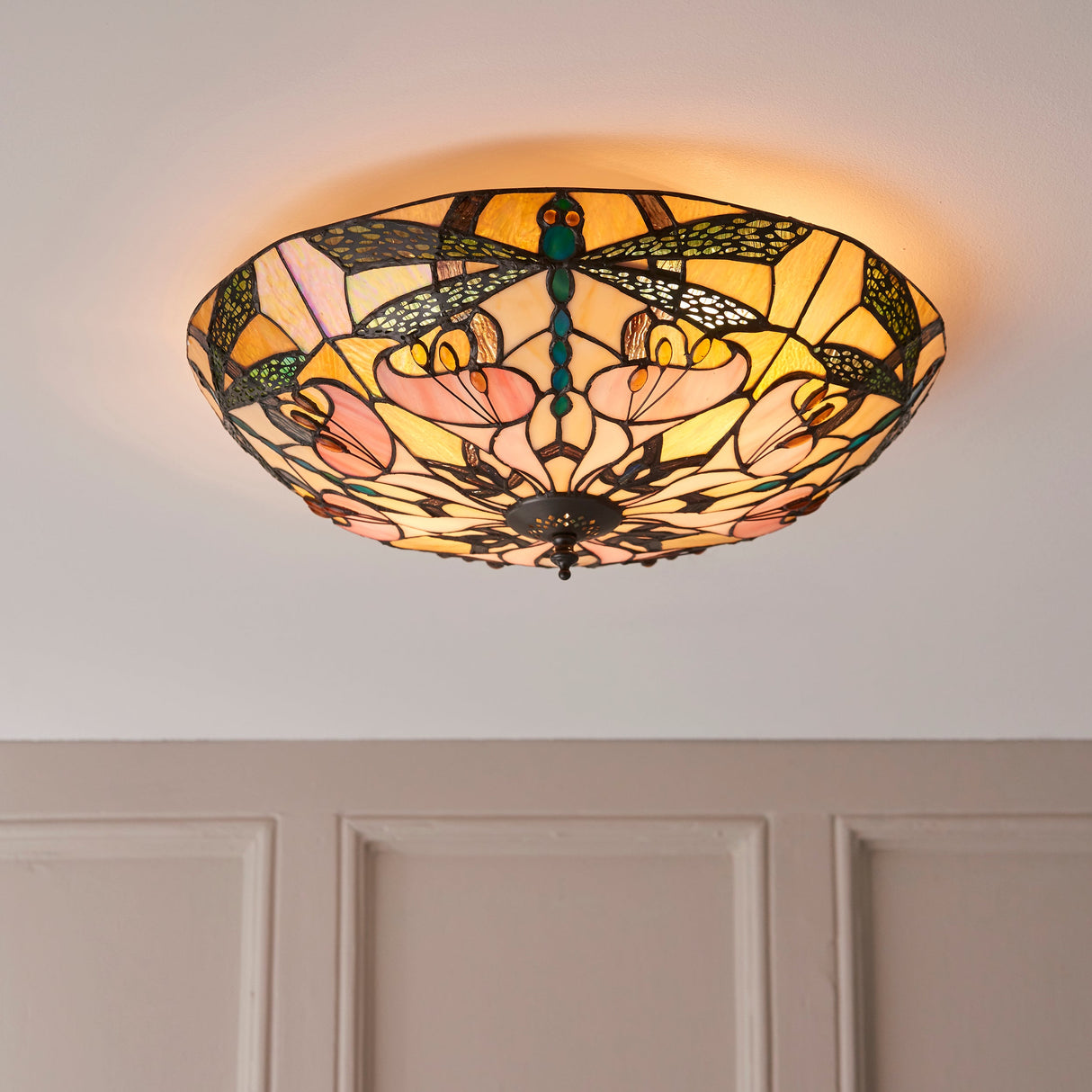 Tiffany Ashton Flush Ceiling Light – from Amos Lighting + Home