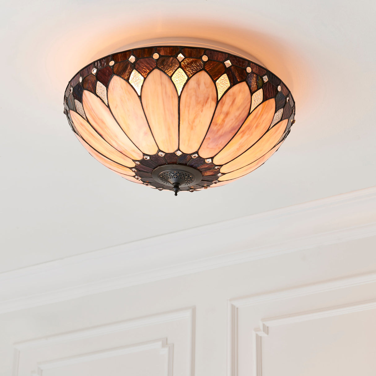 Tiffany Brooklyn Flush Ceiling Light – from Amos Lighting + Home