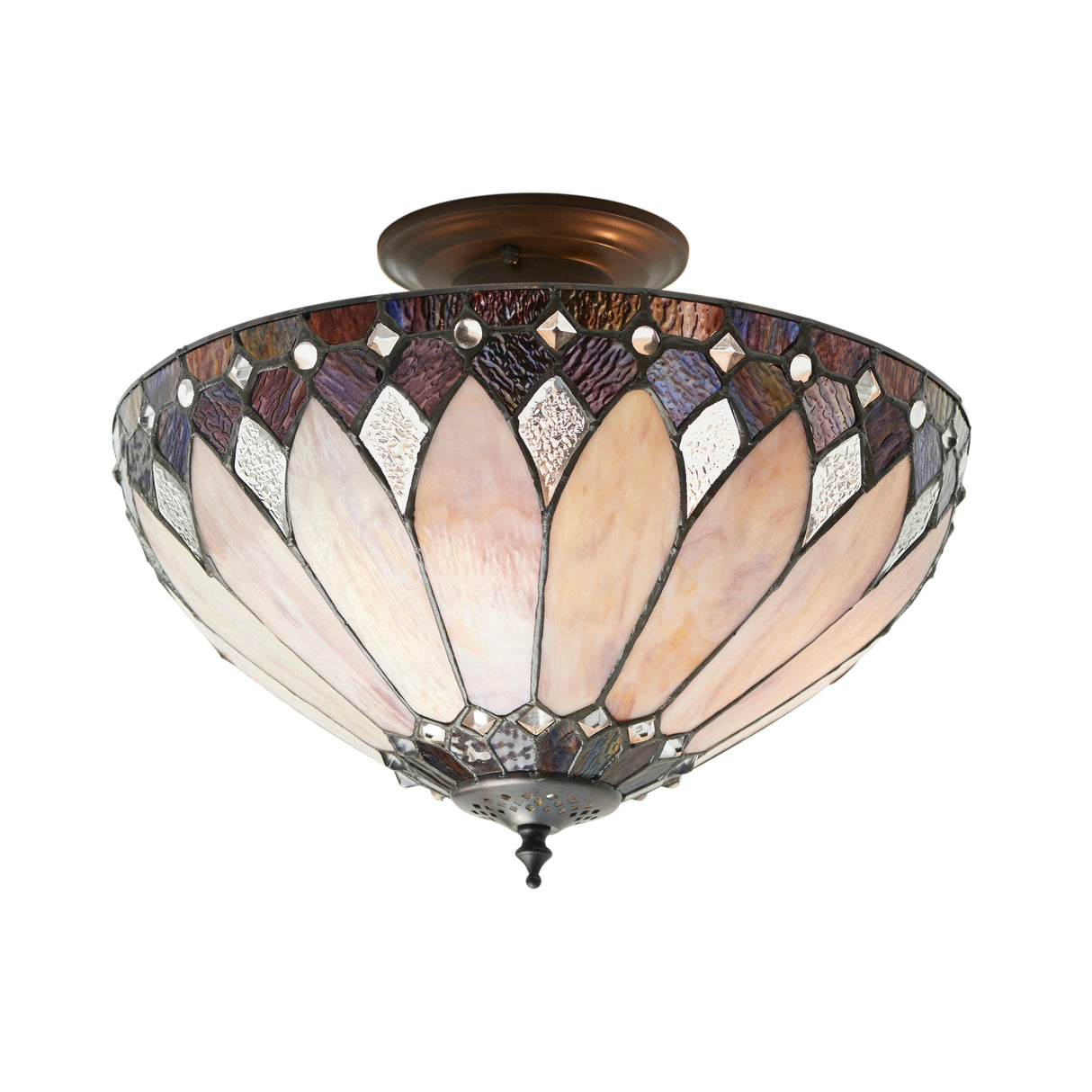 Tiffany Brooklyn Semi flush Ceiling Light – from Amos Lighting + Home