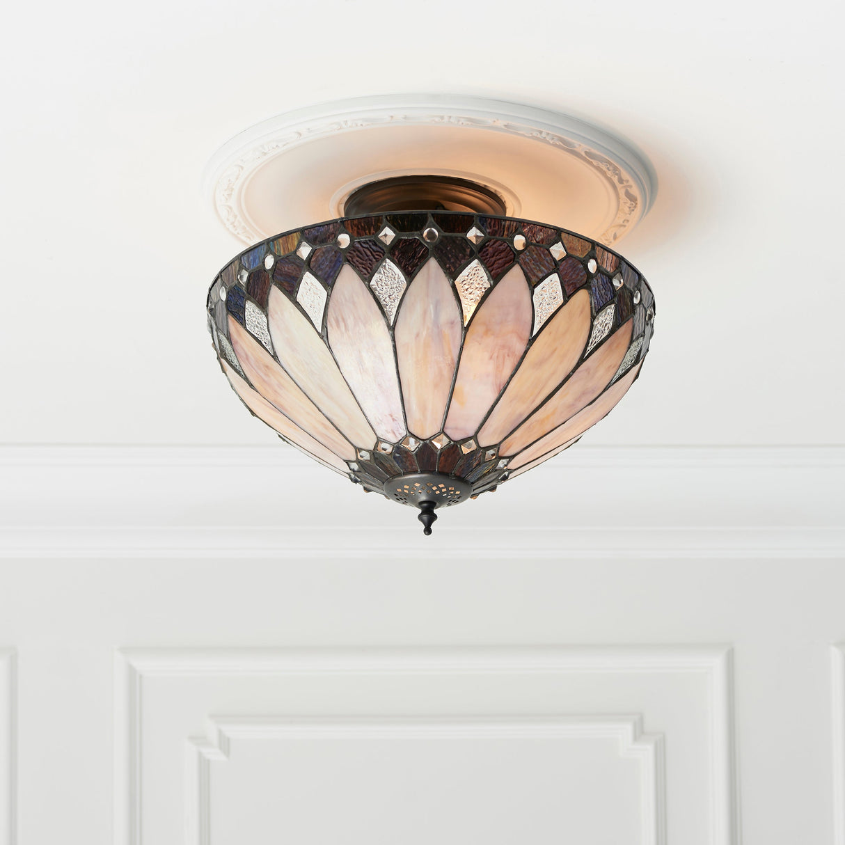 Tiffany Brooklyn Semi flush Ceiling Light – from Amos Lighting + Home