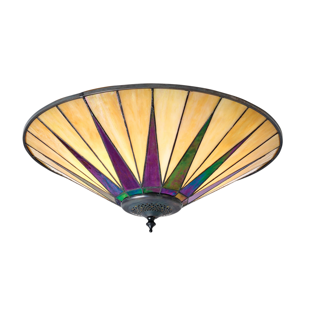 Tiffany Dark Star Large Flush Ceiling Light – from Amos Lighting + Home