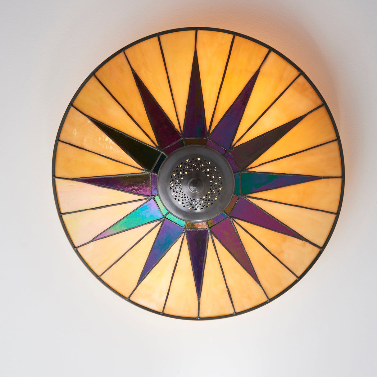 Tiffany Dark Star Large Flush Ceiling Light – from Amos Lighting + Home