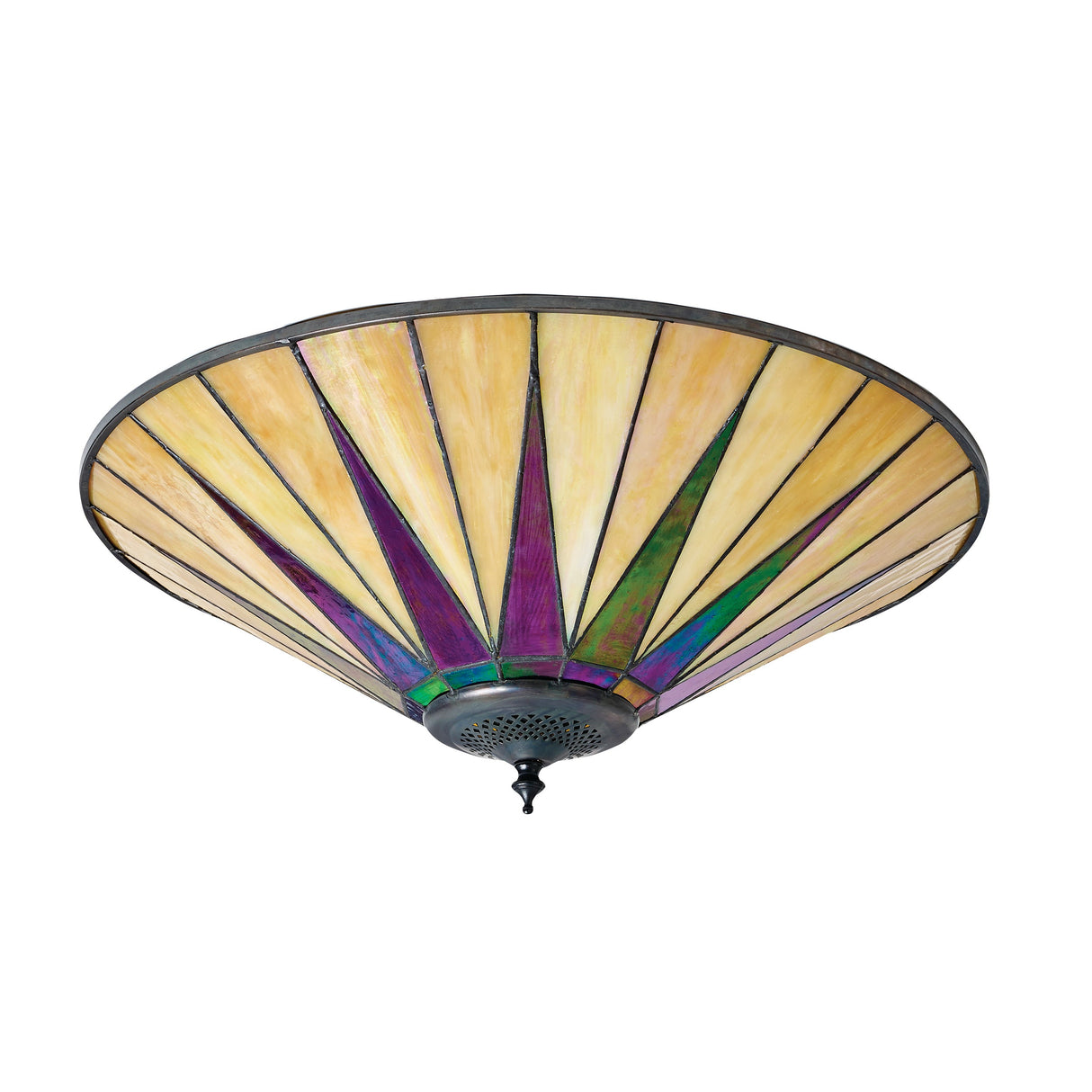 Tiffany Dark Star Large Flush Ceiling Light – from Amos Lighting + Home