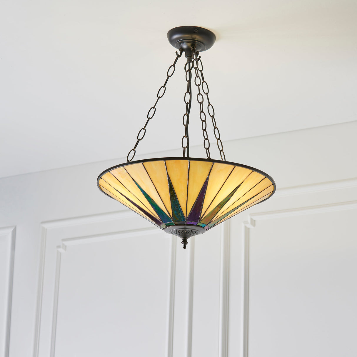Tiffany Dark Star Large Inverted Pendant – from Amos Lighting + Home
