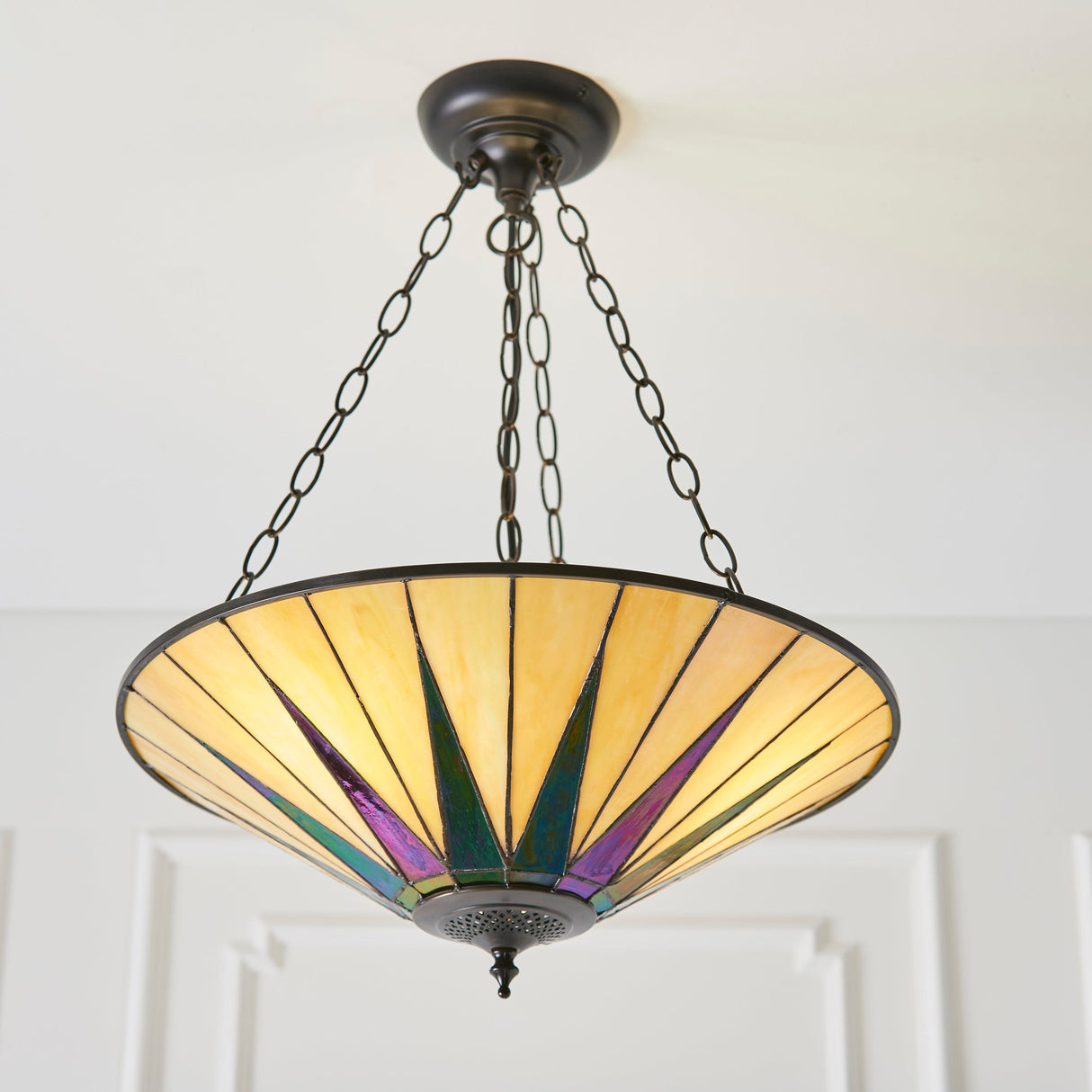 Tiffany Dark Star Large Inverted Pendant – from Amos Lighting + Home