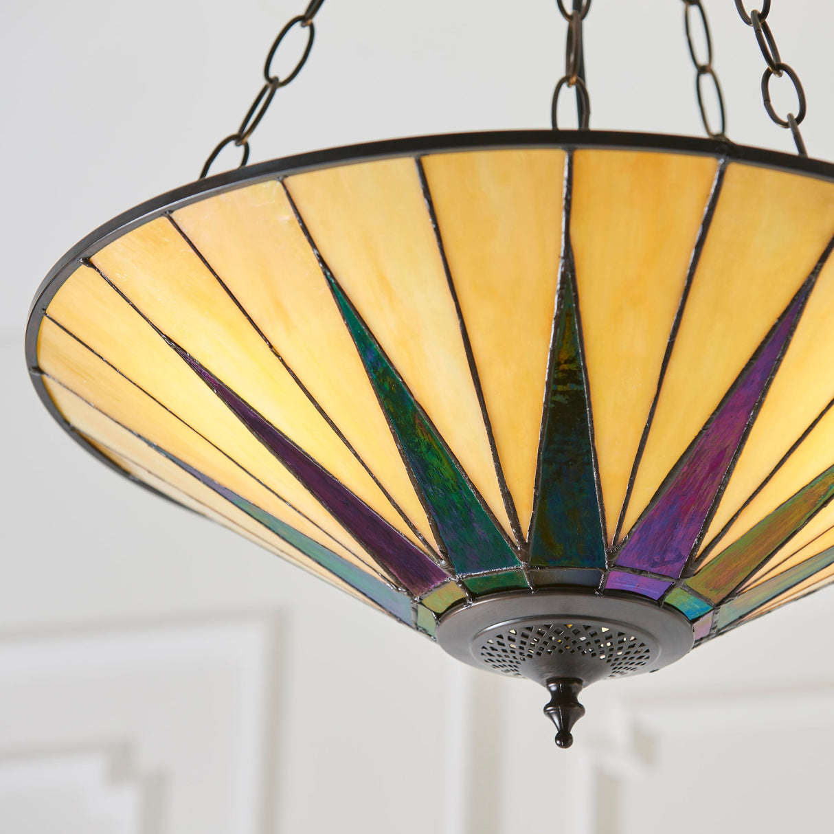 Tiffany Dark Star Large Inverted Pendant – from Amos Lighting + Home