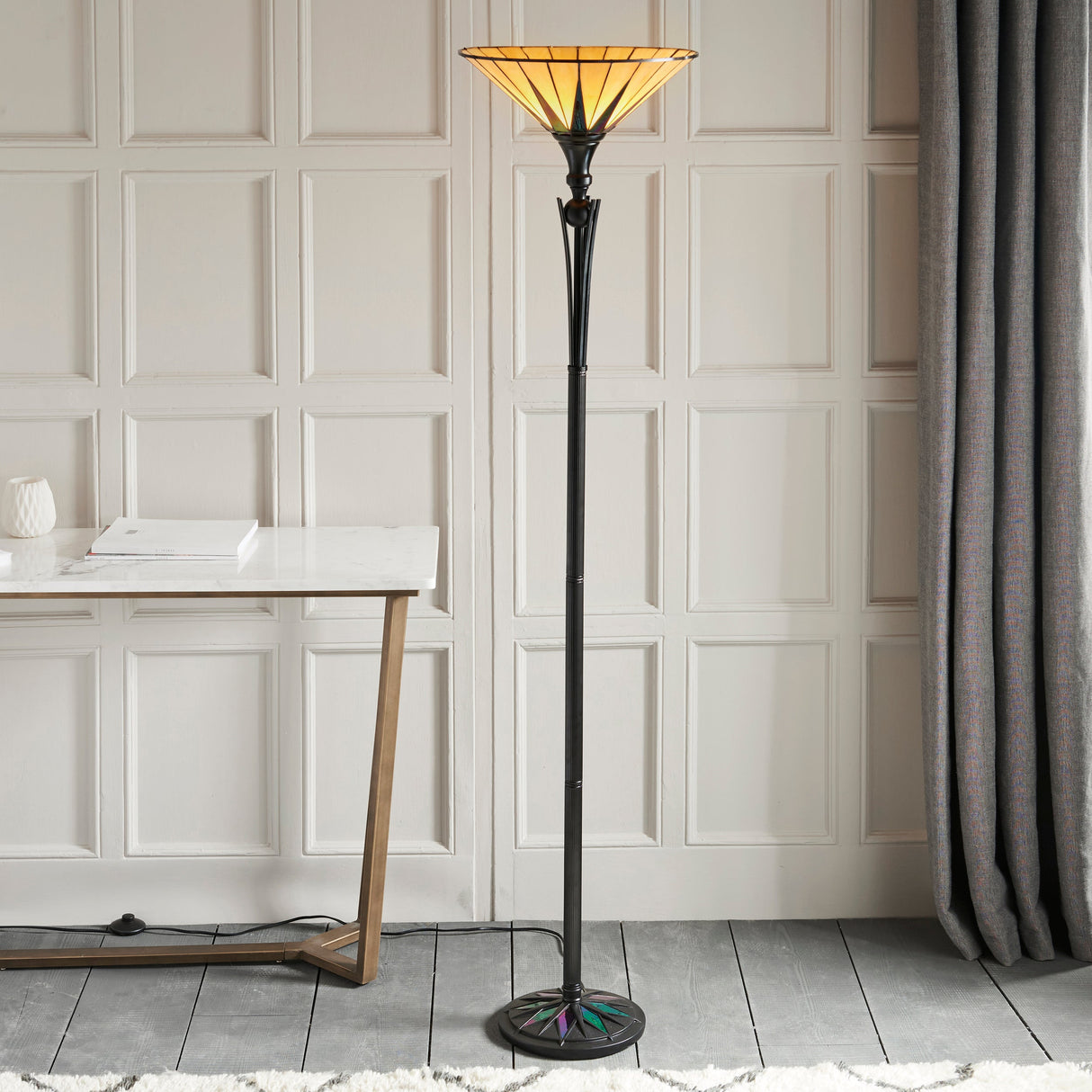Tiffany Dark Star Uplighter Floor Lamp – from Amos Lighting + Home