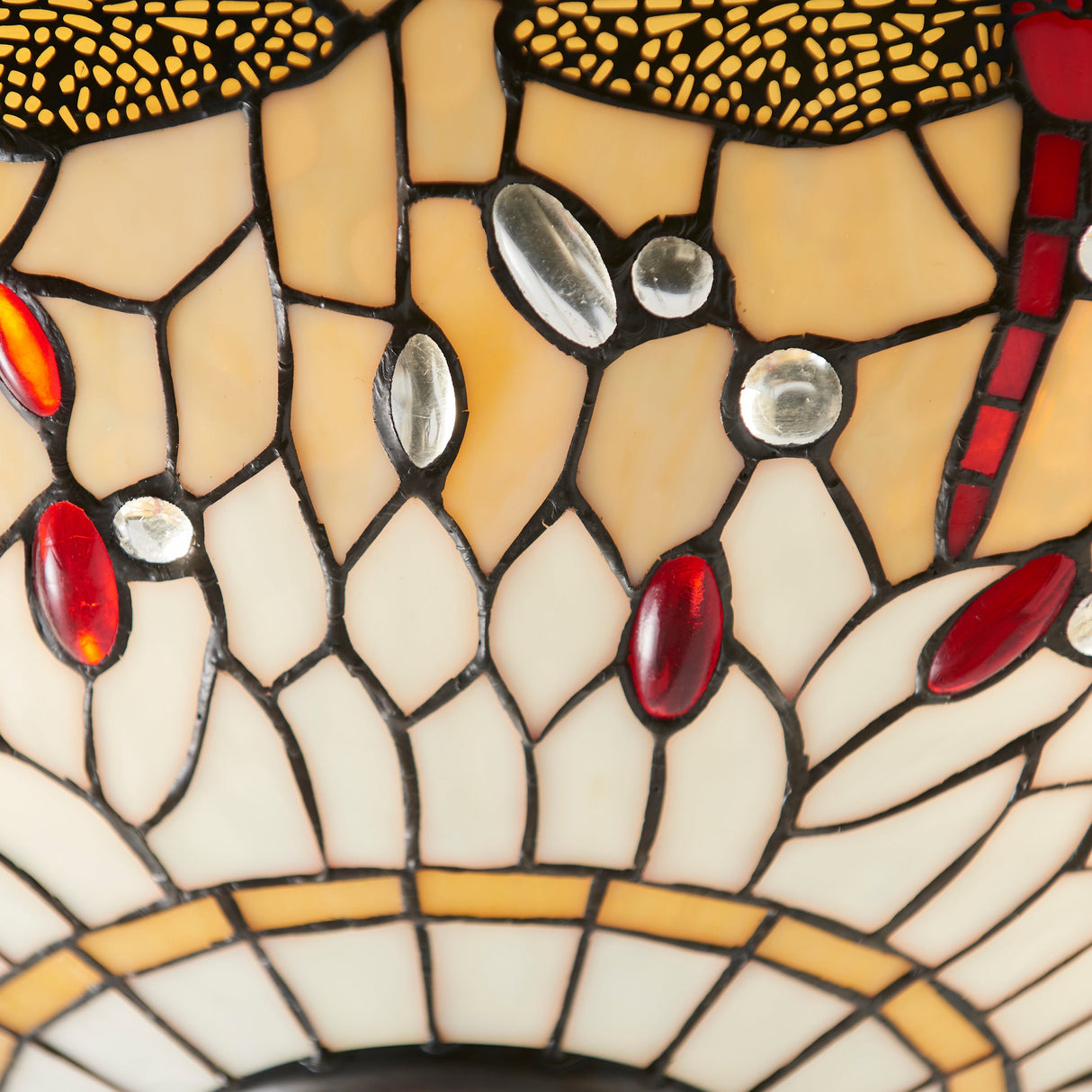 Tiffany Dragonfly Beige Inverted Pendant – from Amos Lighting + Home