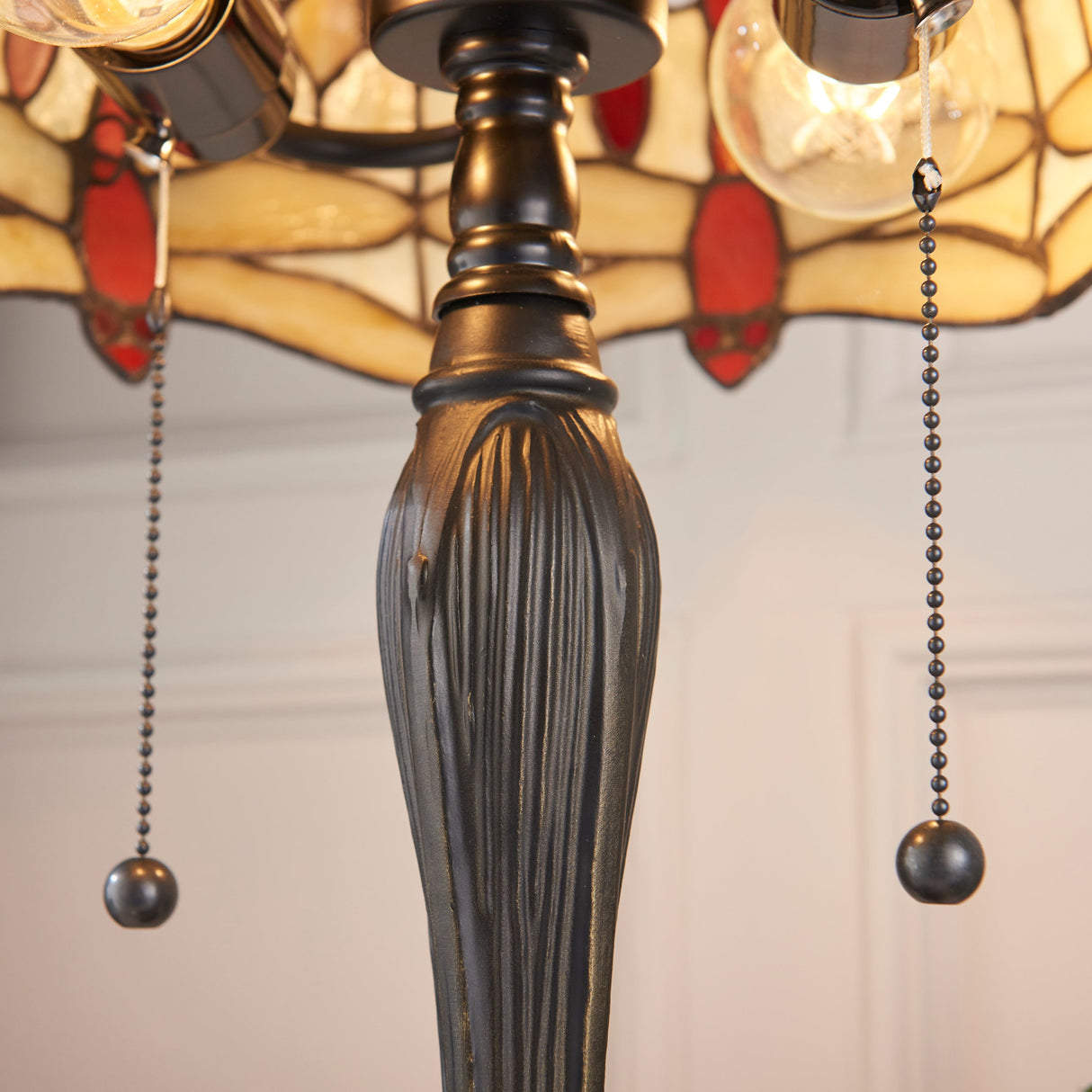 Tiffany Dragonfly Beige Small Table Lamp – from Amos Lighting + Home