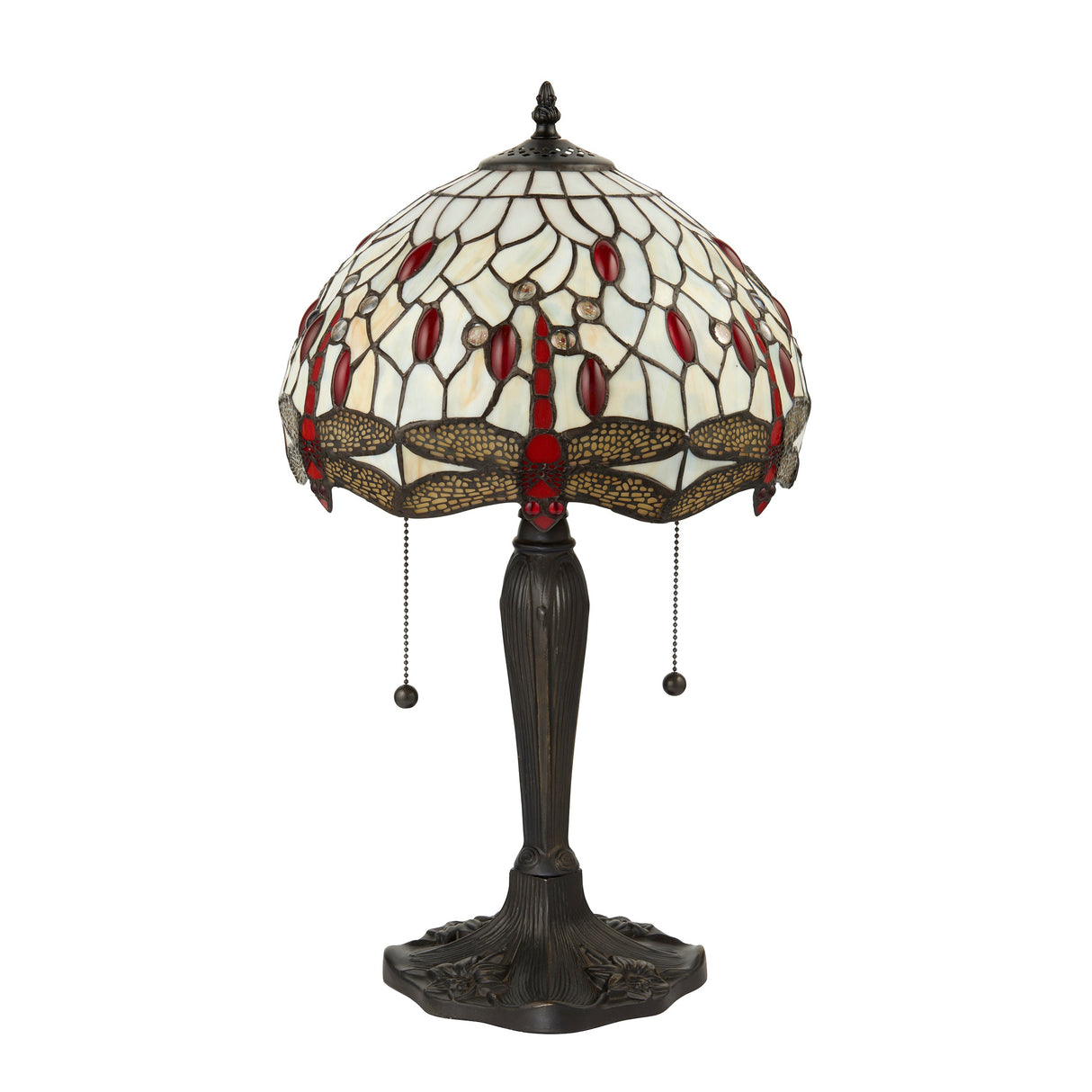 Tiffany Dragonfly Beige Small Table Lamp – from Amos Lighting + Home