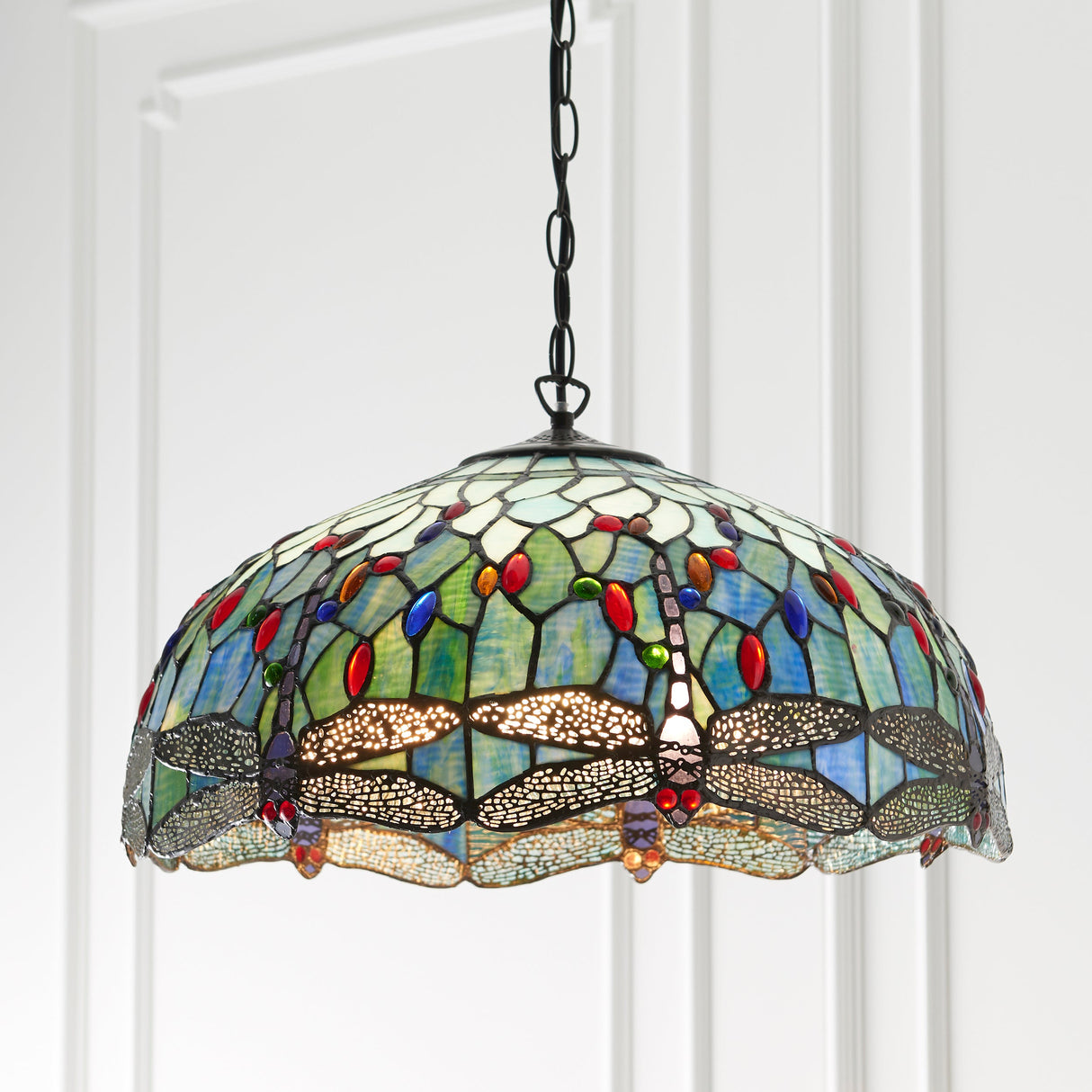 Tiffany Dragonfly Blue Large Pendant – from Amos Lighting + Home