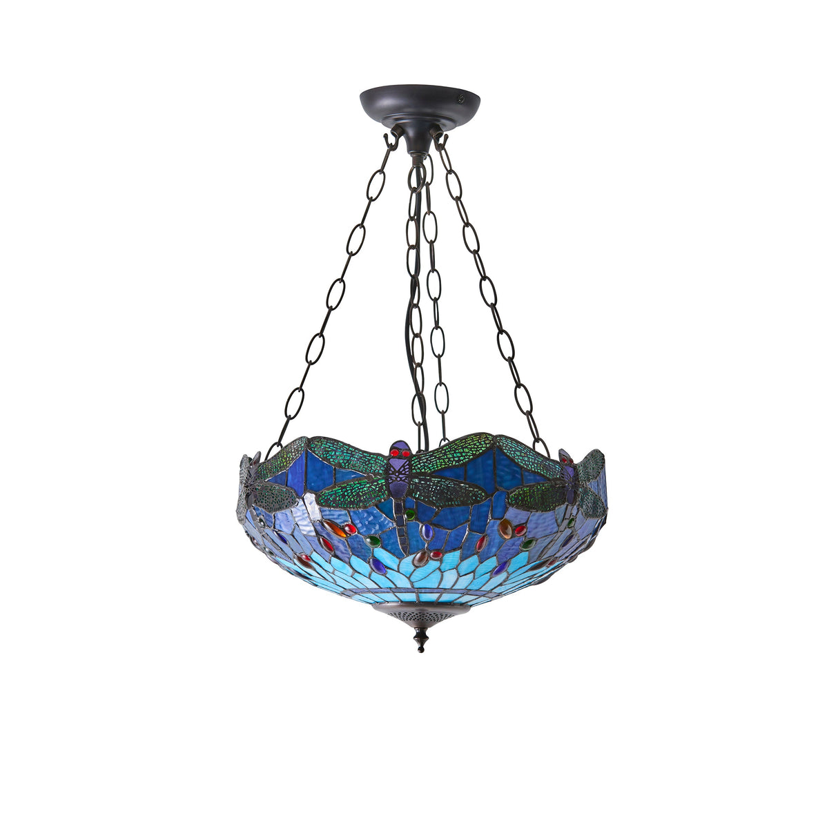 Tiffany Dragonfly Blue Medium Inverted Pendant – from Amos Lighting + Home