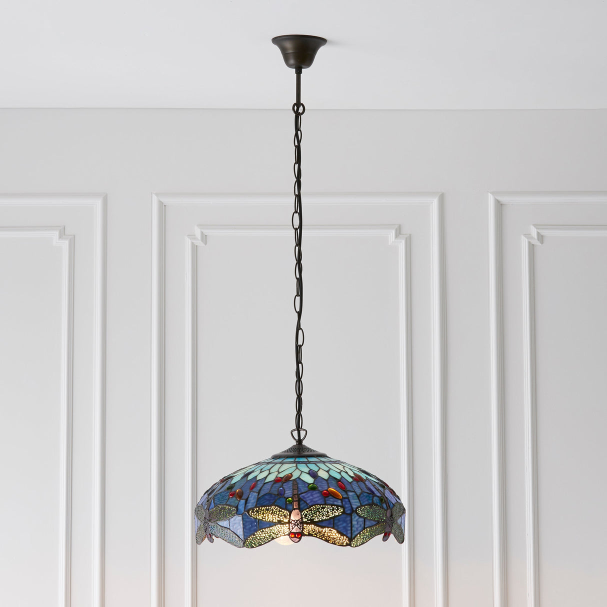 Tiffany Dragonfly Blue Medium Pendant – from Amos Lighting + Home