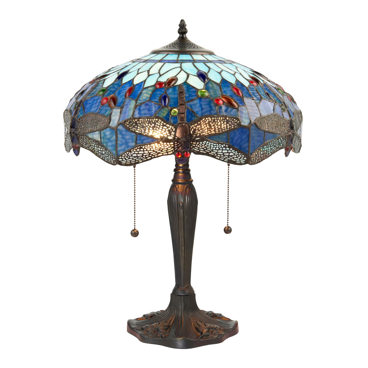 Tiffany Dragonfly Blue Medium Table Lamp – from Amos Lighting + Home