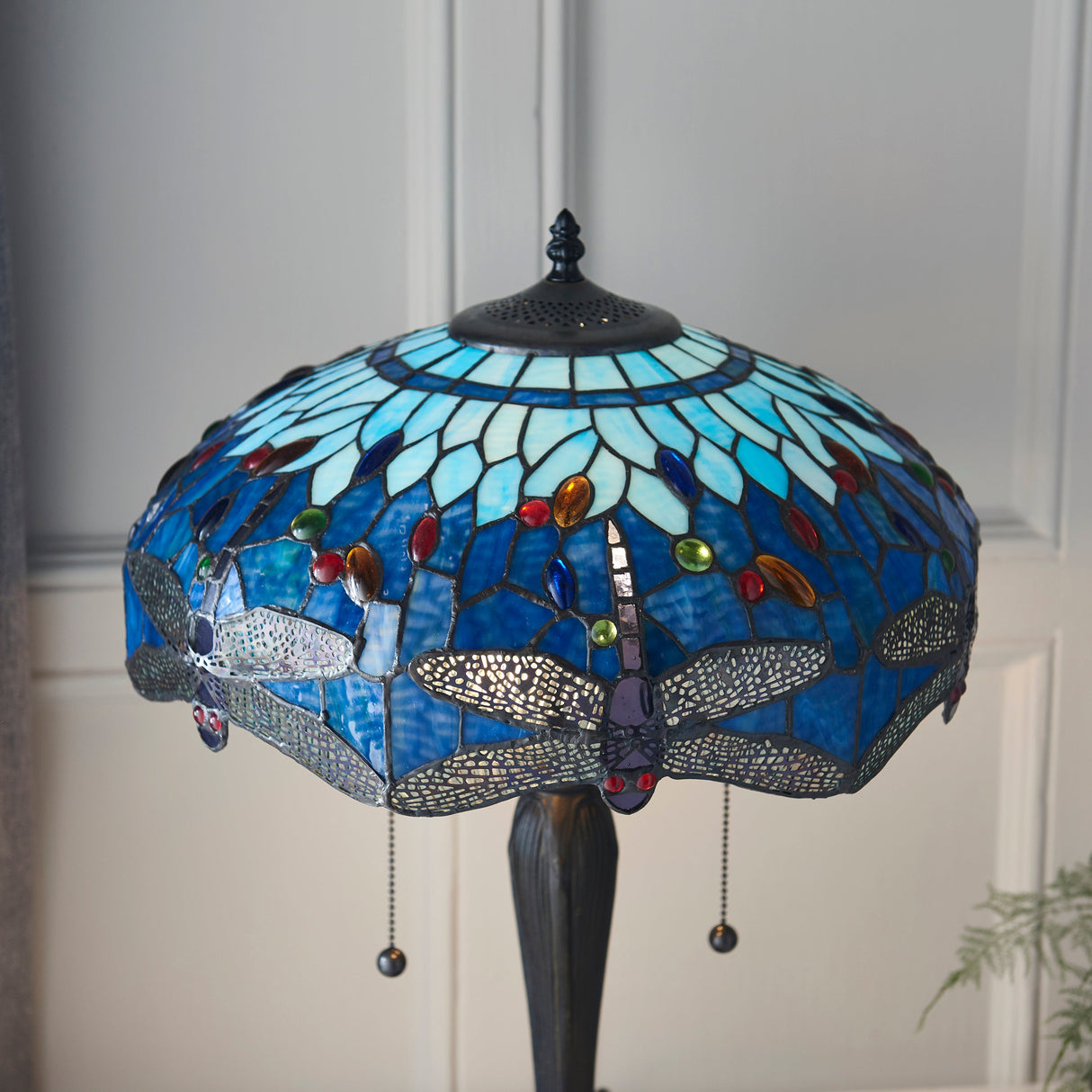 Tiffany Dragonfly Blue Medium Table Lamp – from Amos Lighting + Home