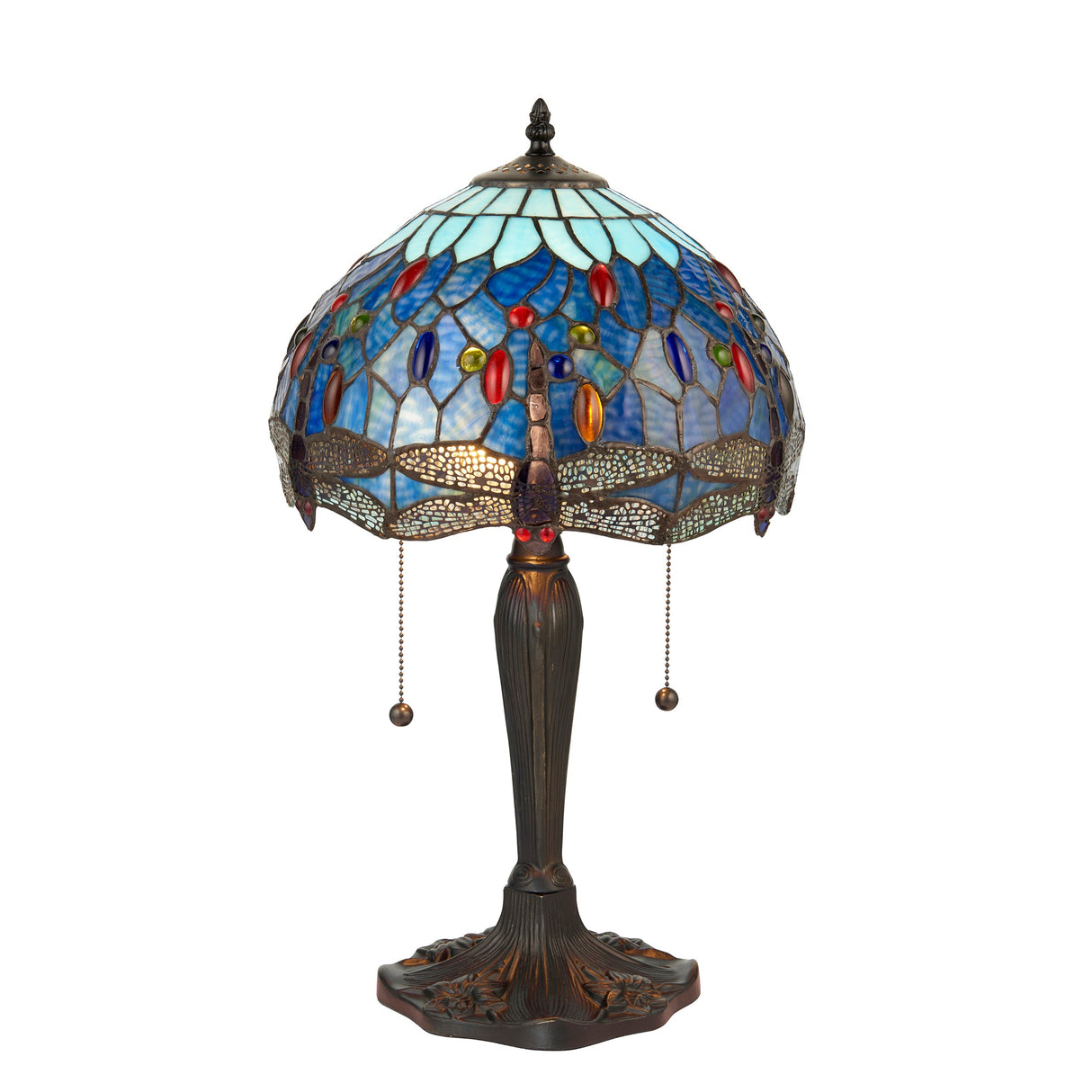 Tiffany Dragonfly Blue Small Table Lamp – from Amos Lighting + Home