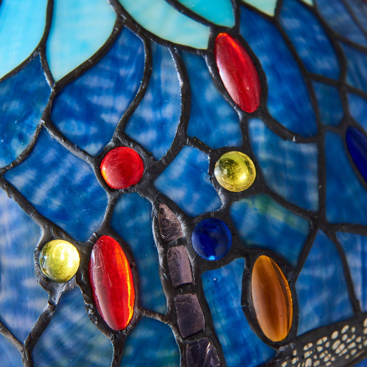 Tiffany Dragonfly Blue Small Table Lamp – from Amos Lighting + Home