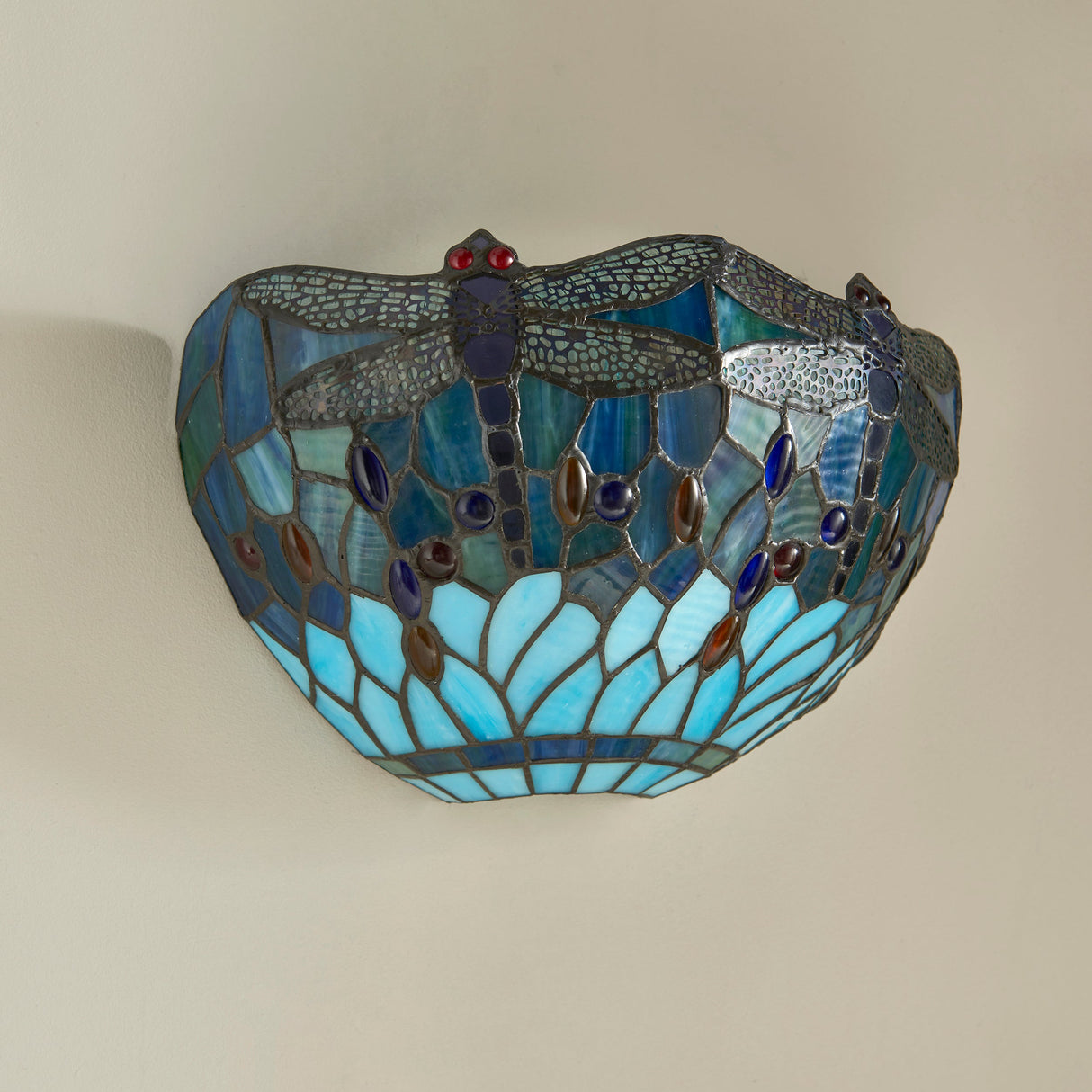 Tiffany Dragonfly Blue Wall Light – from Amos Lighting + Home
