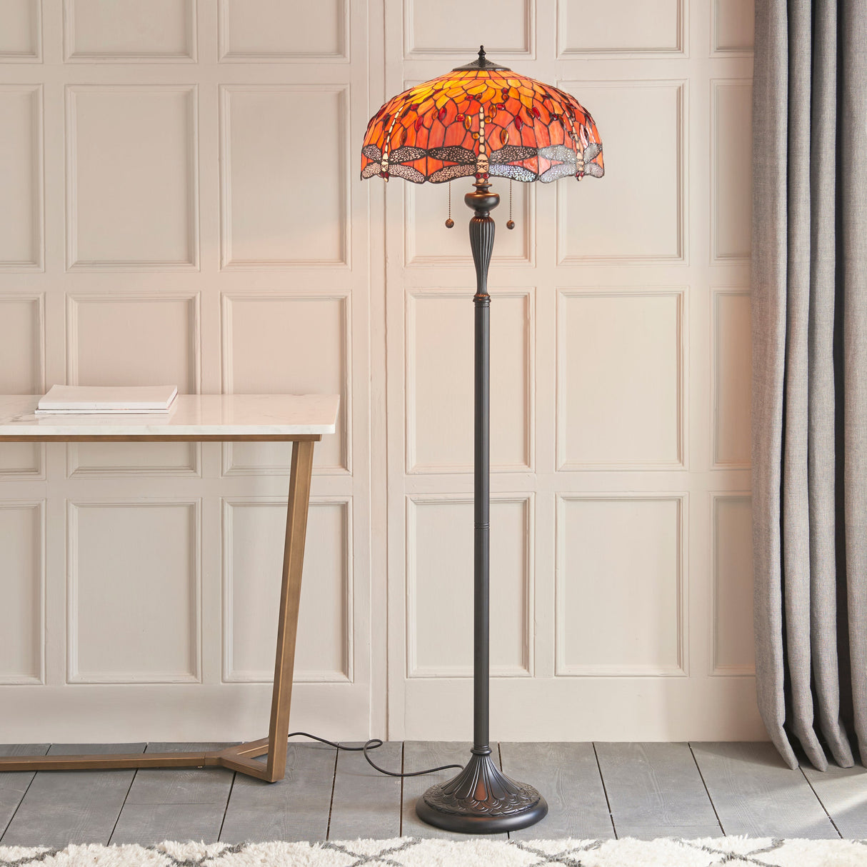 Tiffany Dragonfly Flame Floor Lamp – from Amos Lighting + Home