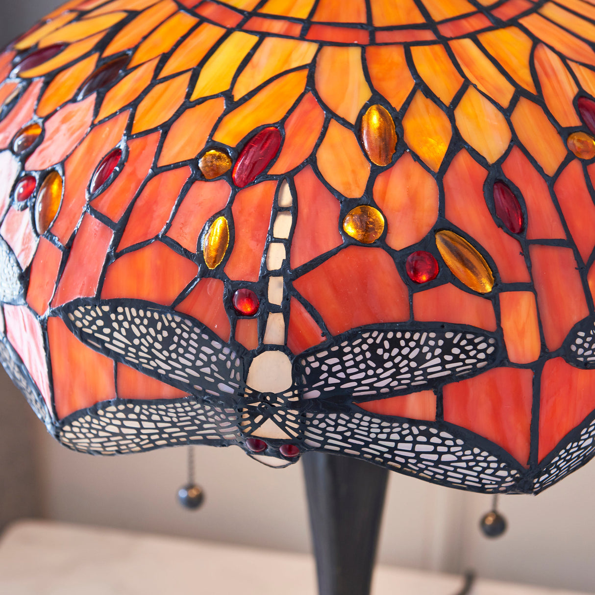 Tiffany Dragonfly Flame Medium Table Lamp – from Amos Lighting + Home
