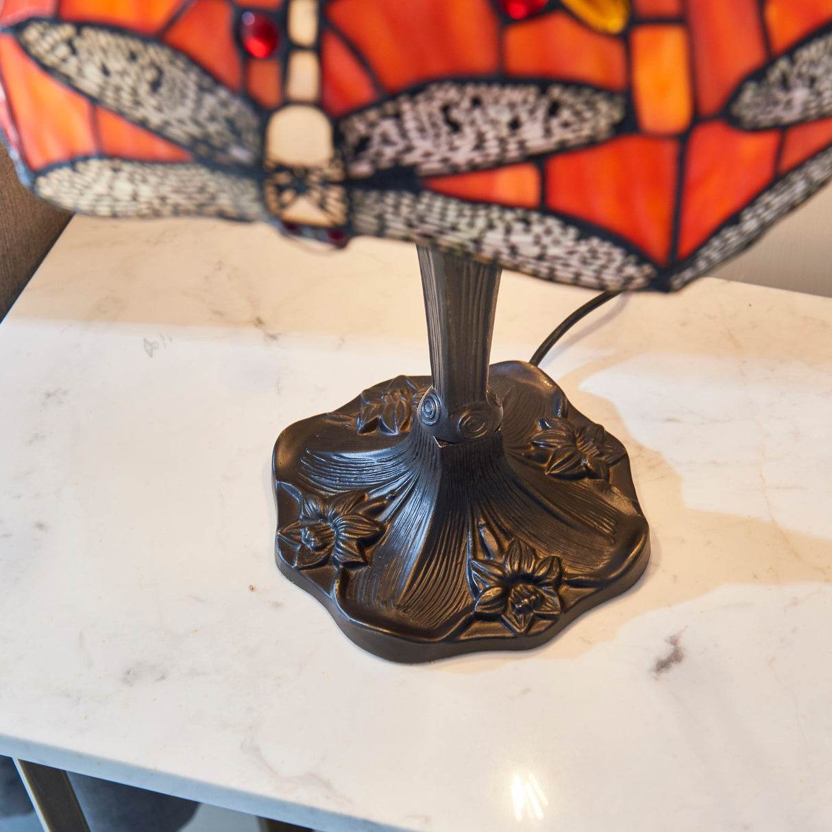 Tiffany Dragonfly Flame Medium Table Lamp – from Amos Lighting + Home