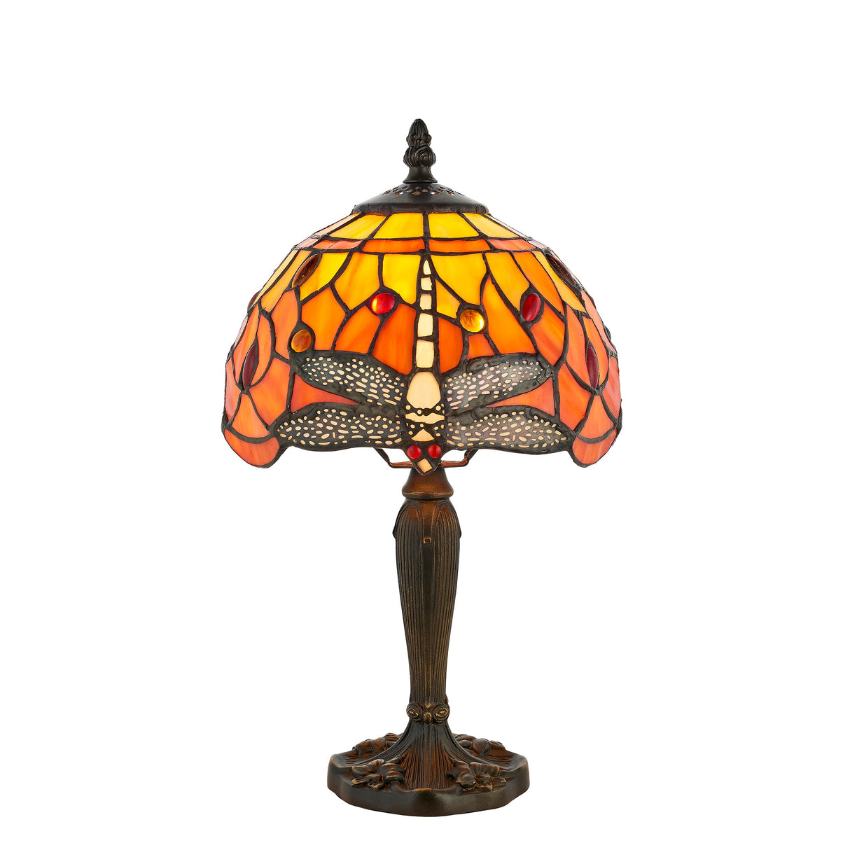 Tiffany Dragonfly Flame Mini Table Lamp – from Amos Lighting + Home