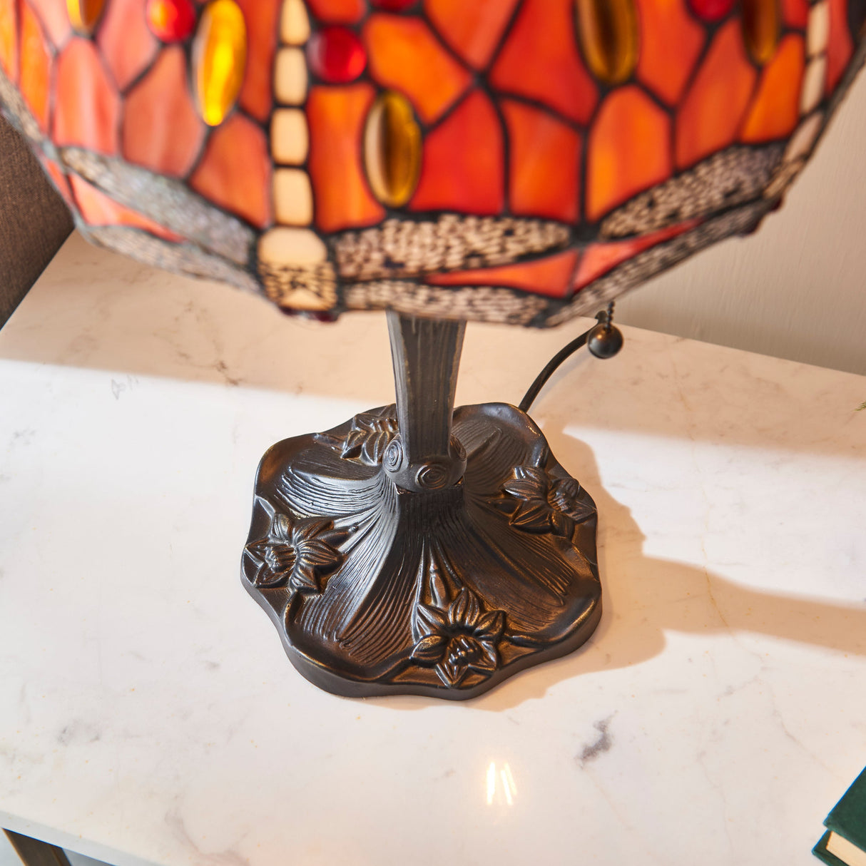 Tiffany Dragonfly Flame Small Table Lamp – from Amos Lighting + Home