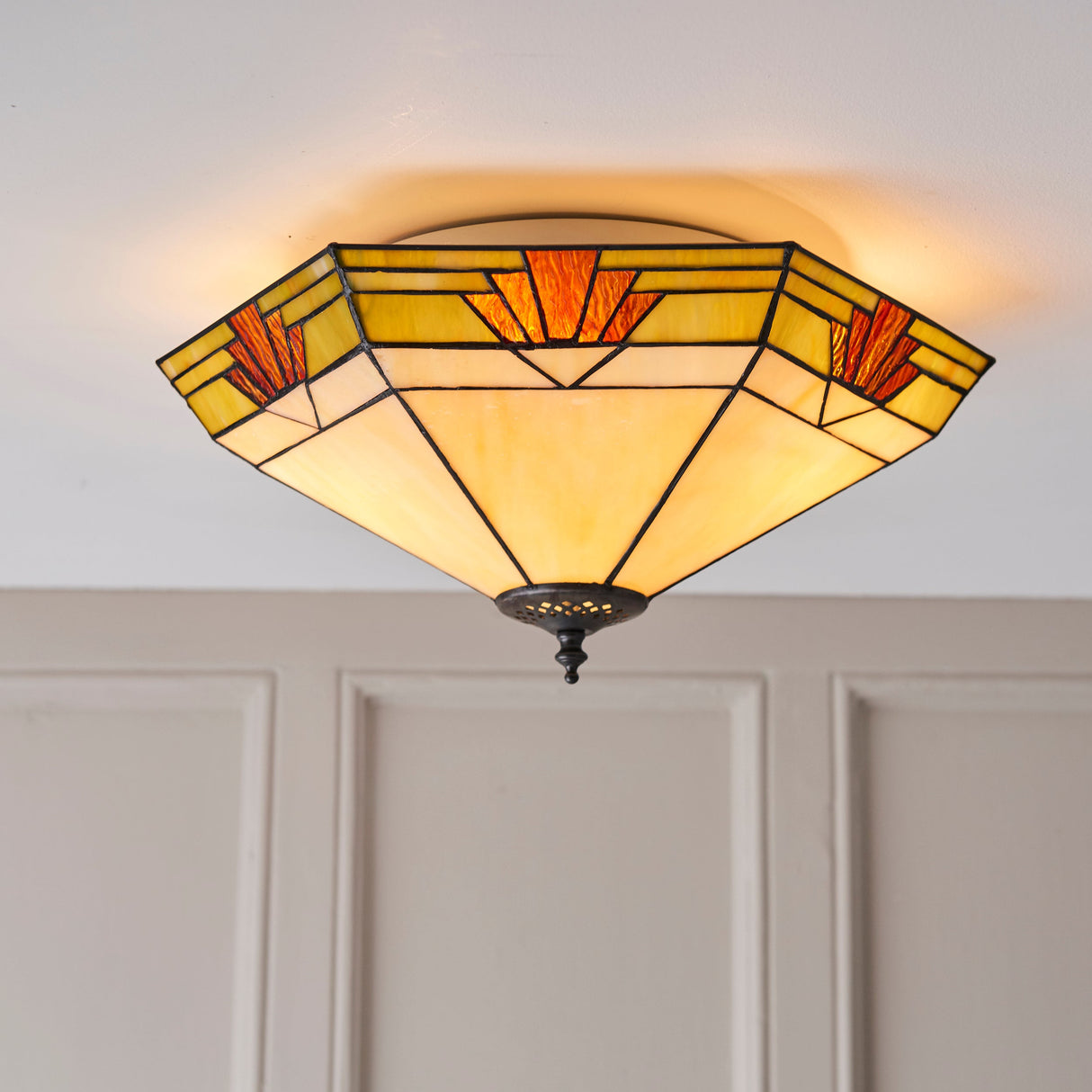 Tiffany Nevada Flush Ceiling Light – from Amos Lighting + Home