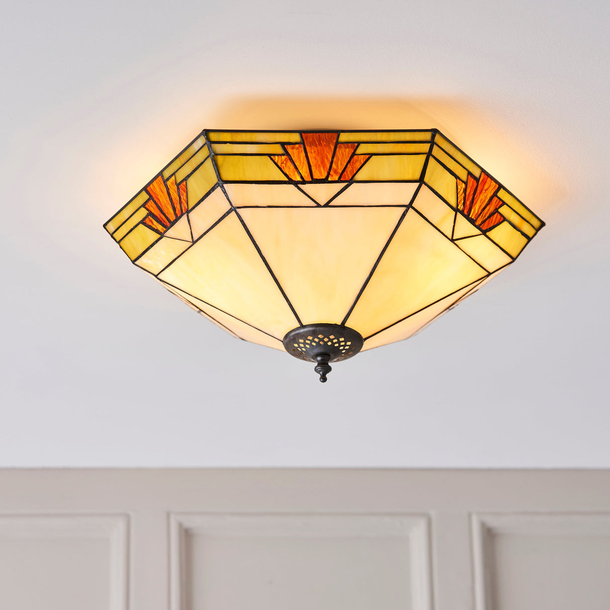 Tiffany Nevada Flush Ceiling Light – from Amos Lighting + Home