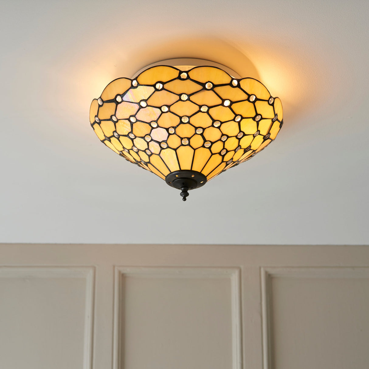 Tiffany Pearl Medium Flush Ceiling Light – from Amos Lighting + Home