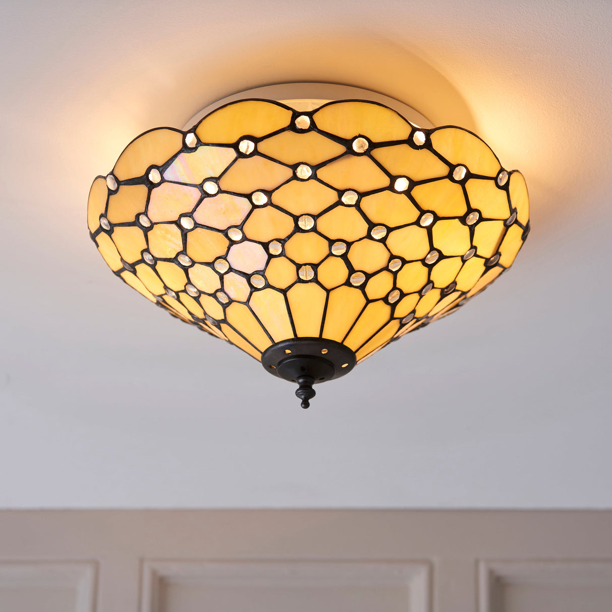 Tiffany Pearl Medium Flush Ceiling Light – from Amos Lighting + Home